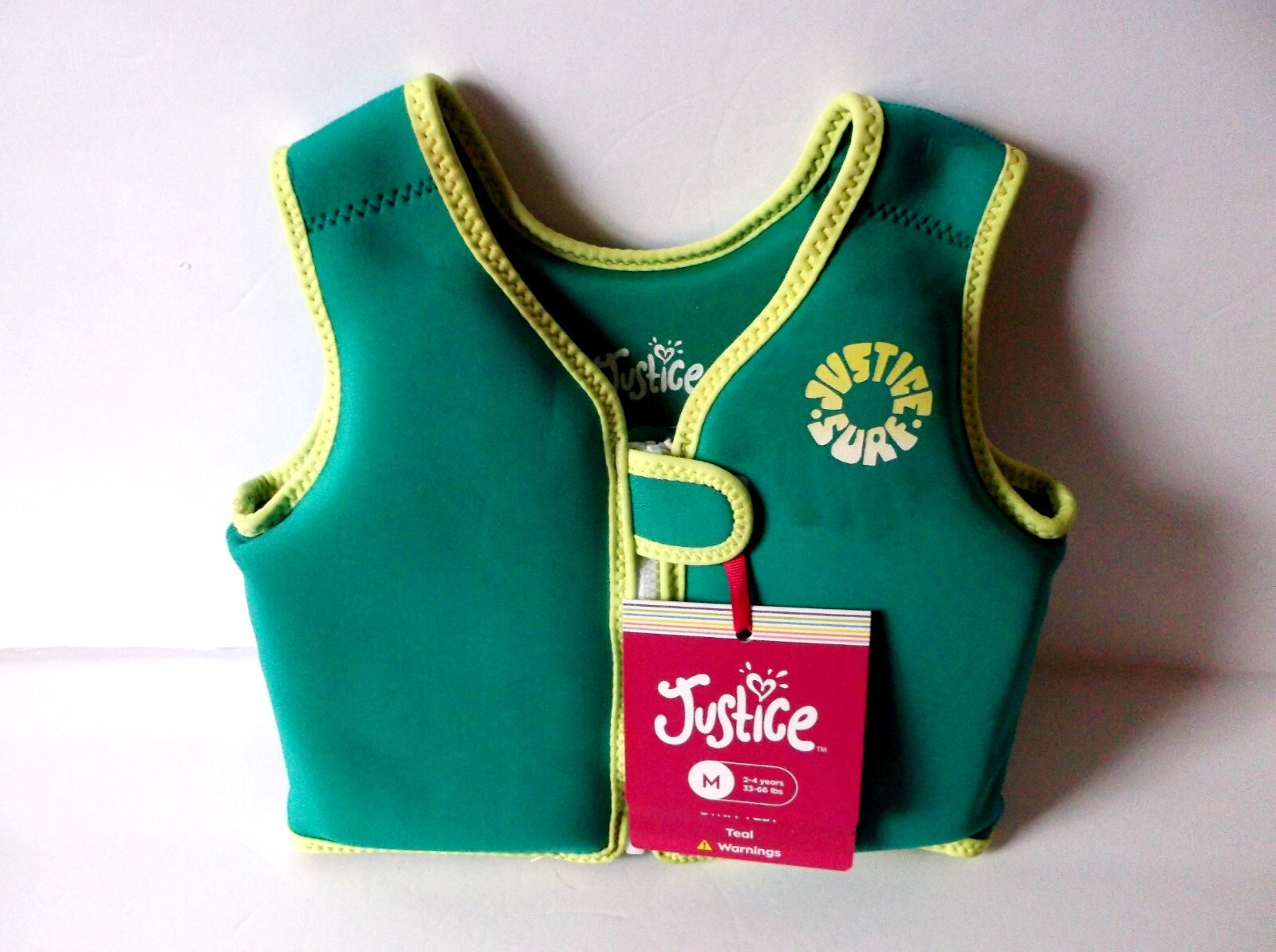 Justice Swim Vest (2-4 Years/33-66 Pounds) Teal, SIZE ( M )