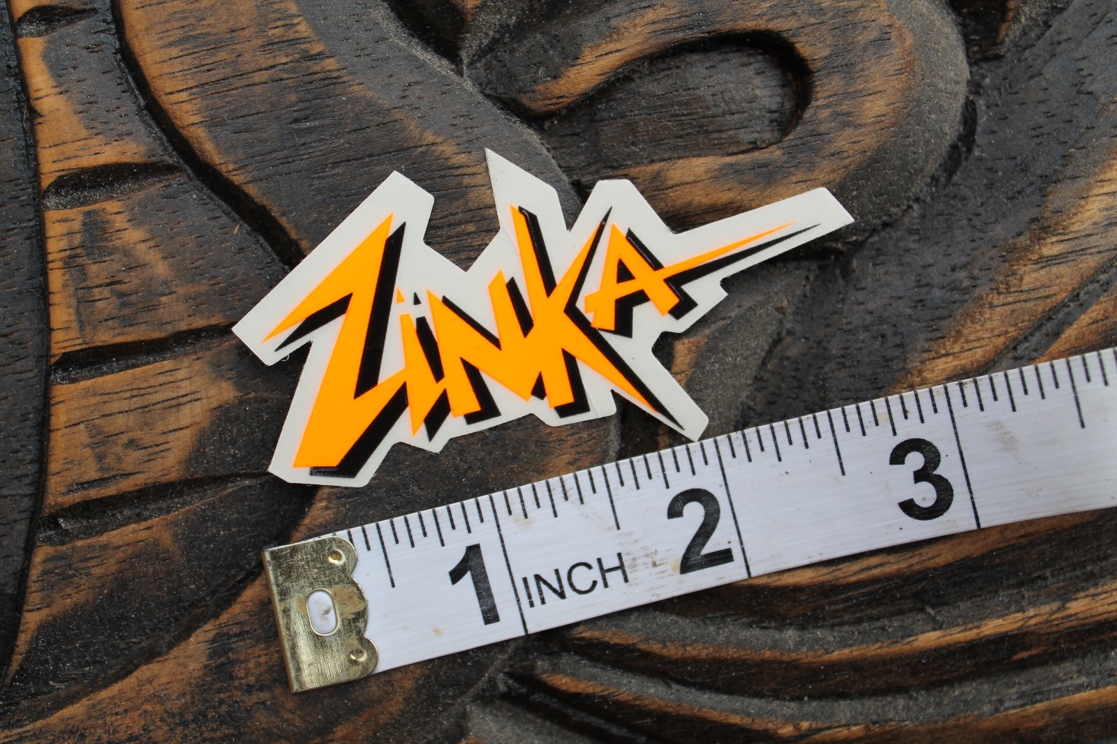 ZINKA Vintage Neon Orange 80’s Surfboards Surf Wax Vintage Surfing STICKER