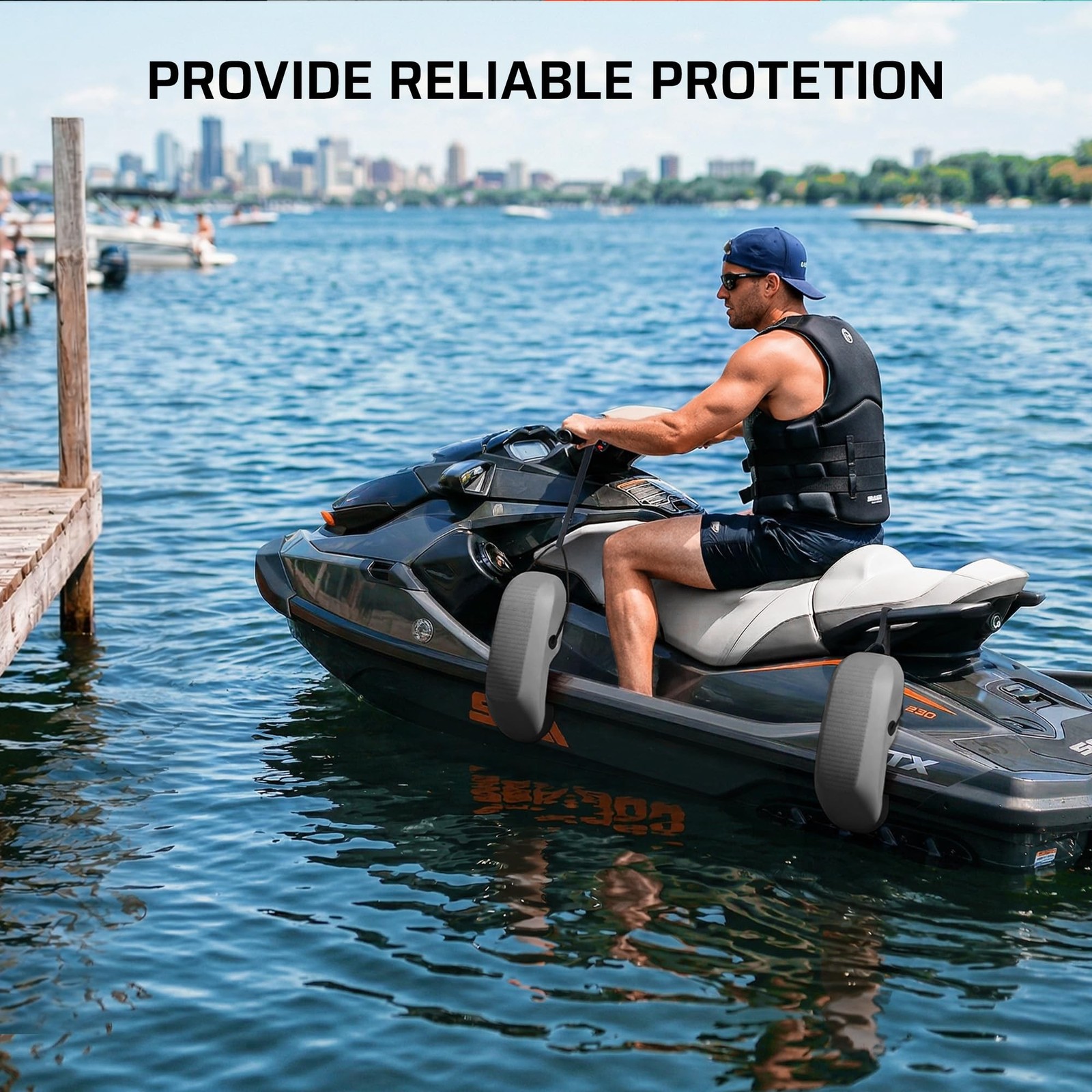 Ehaho PWC Fenders, Jet Ski Bumpers 2 Pack, Portable Boat Gear for Docking, Pr…