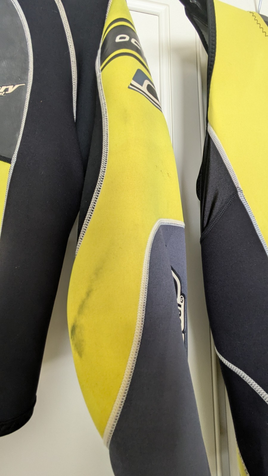 Four Piece Slippery When Wet Formula Wetsuit. Includes Shoes And Gloves.