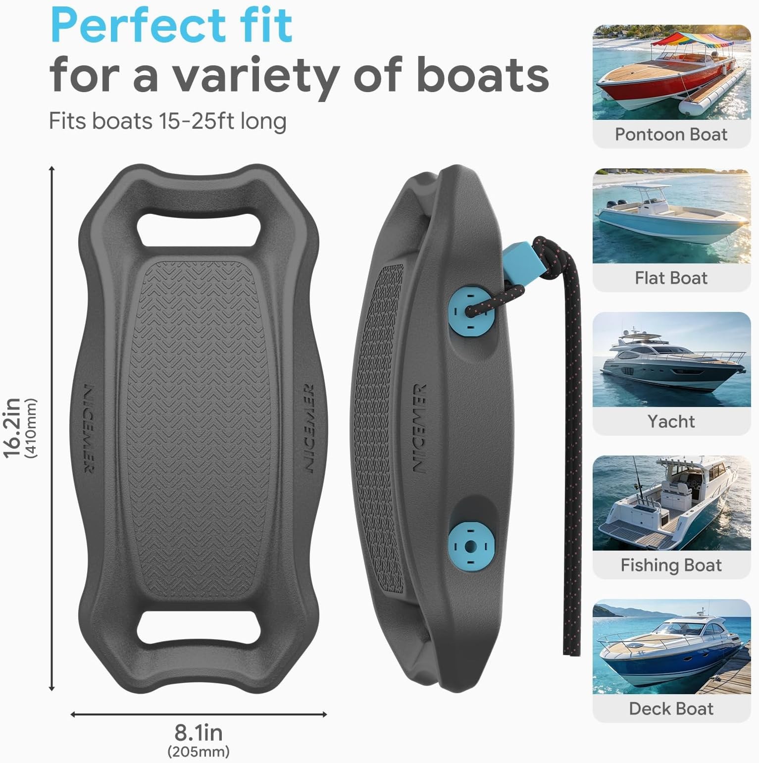 Boat Fenders Easy to Use Bumper for Docking Portable Bumpers with Extra-Long …