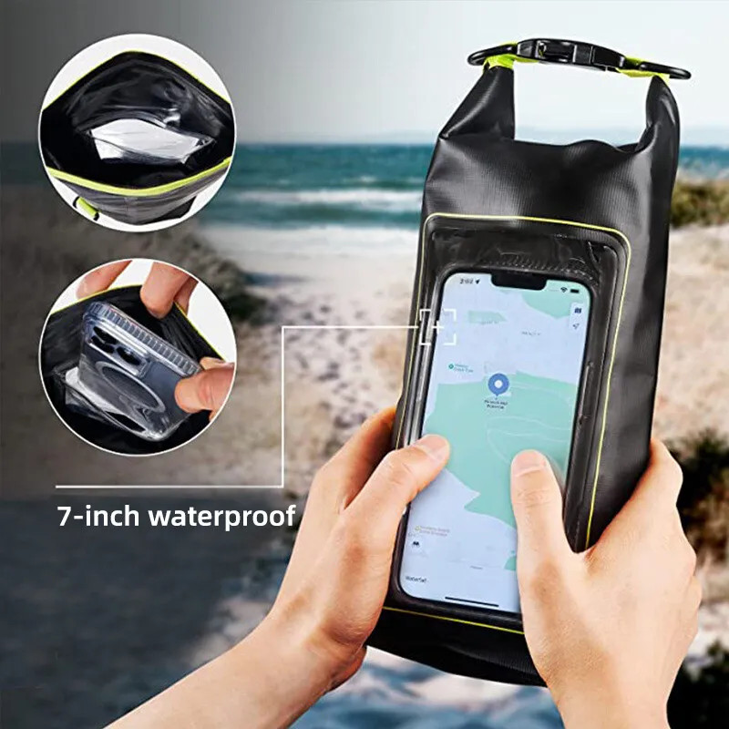 2L 5L Dry Bag Swimming Pack Touch Screen Outdoor Waterproof Kayak Storage Bag Tr