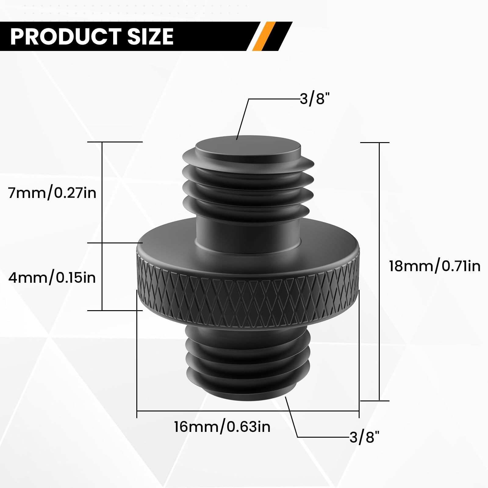 DALQUIS 3/8″ Male to Threaded Tripod Screw