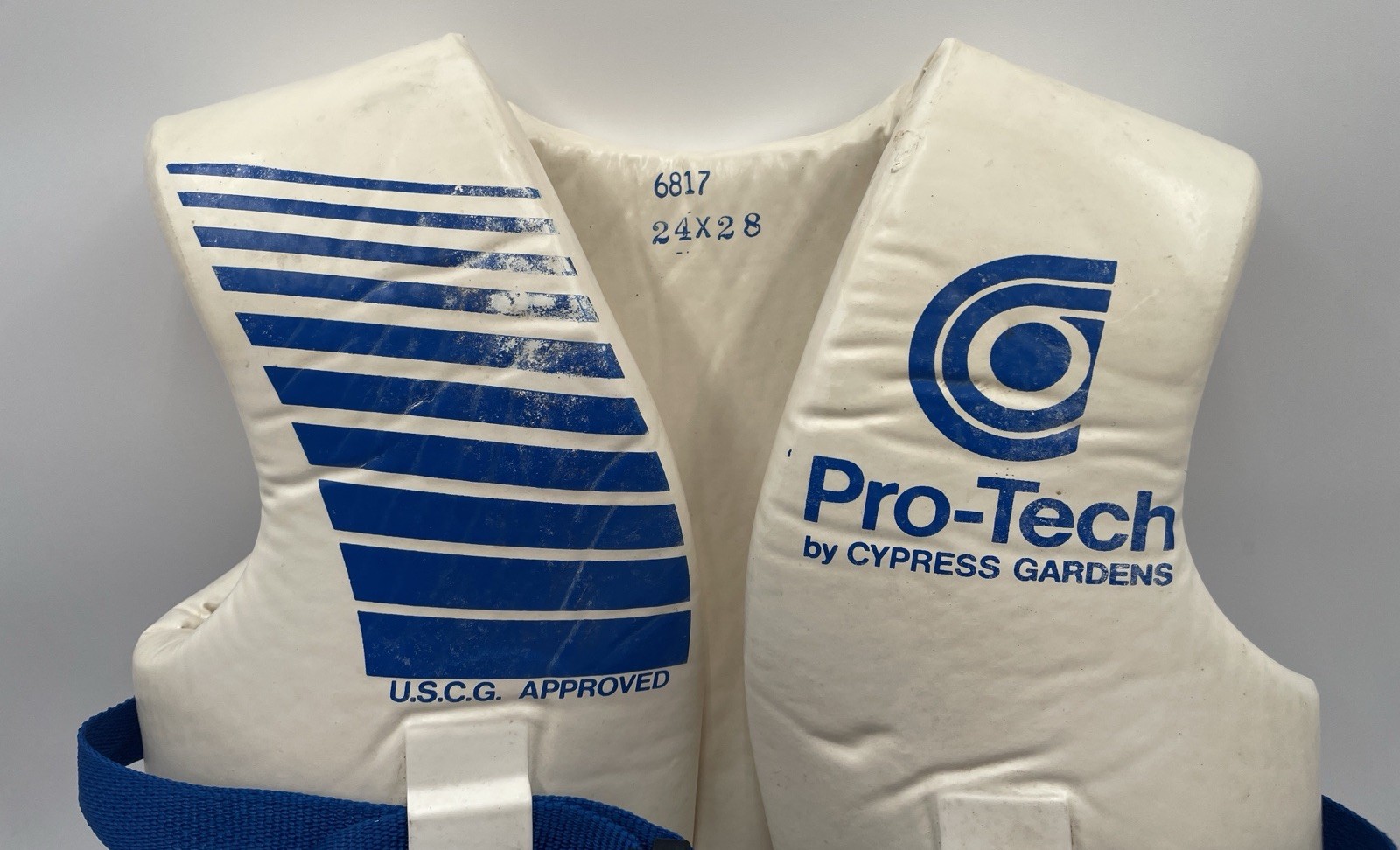 Vintage Pro Tech By Cypress Gardens Size Small 24″-28″ 1979 FOAM PVC Life Vest
