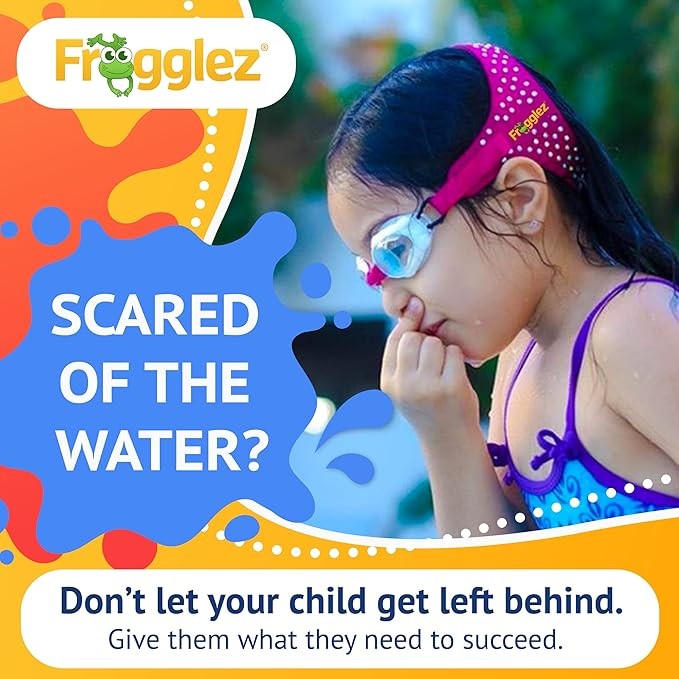 Frogglez Kids Anti Fog Swim Goggles Ages 3-10 Tropical Green UV Protection