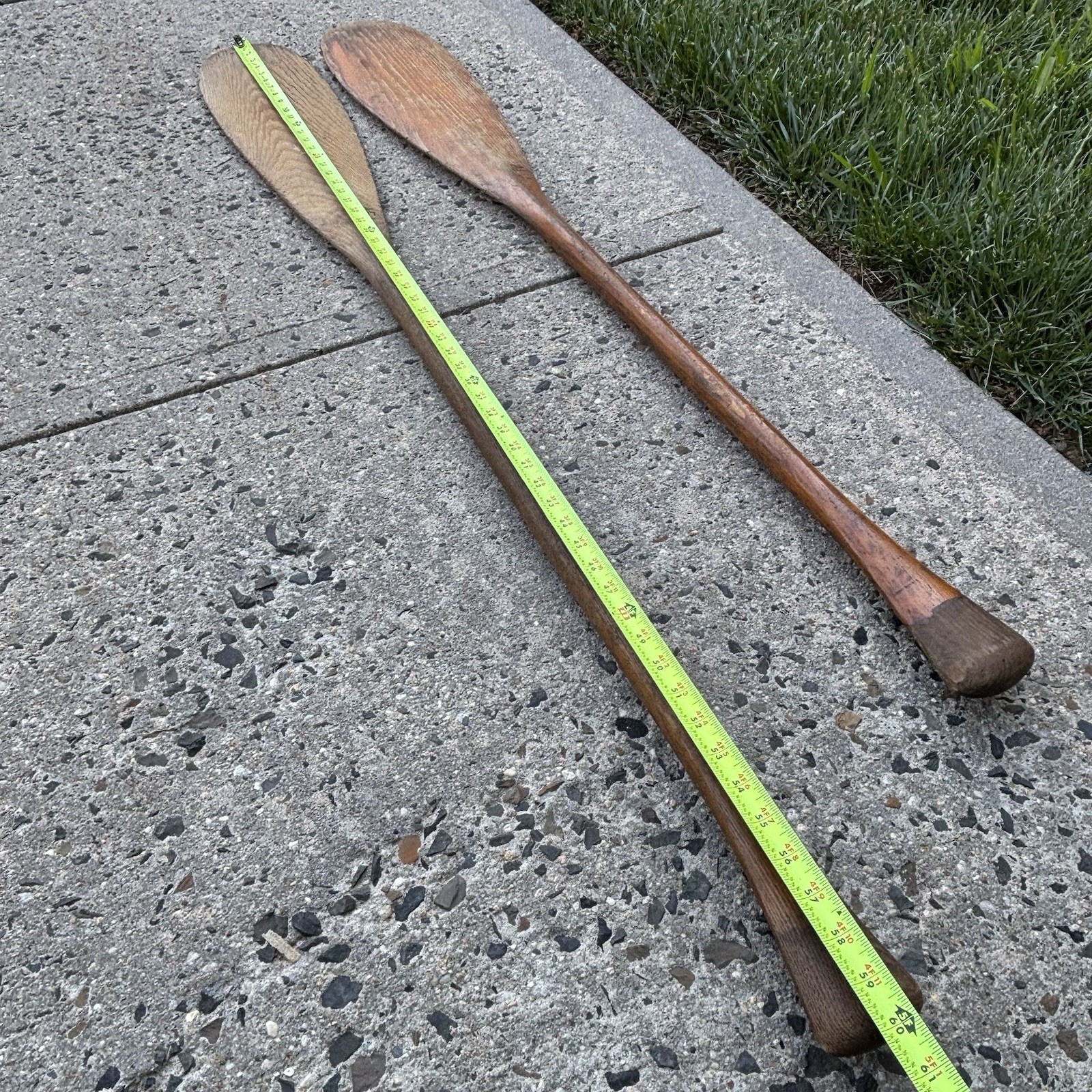 2 x Vintage Wood Canoe Paddles Oars Old Town Rustic Cabin Lake House Decor