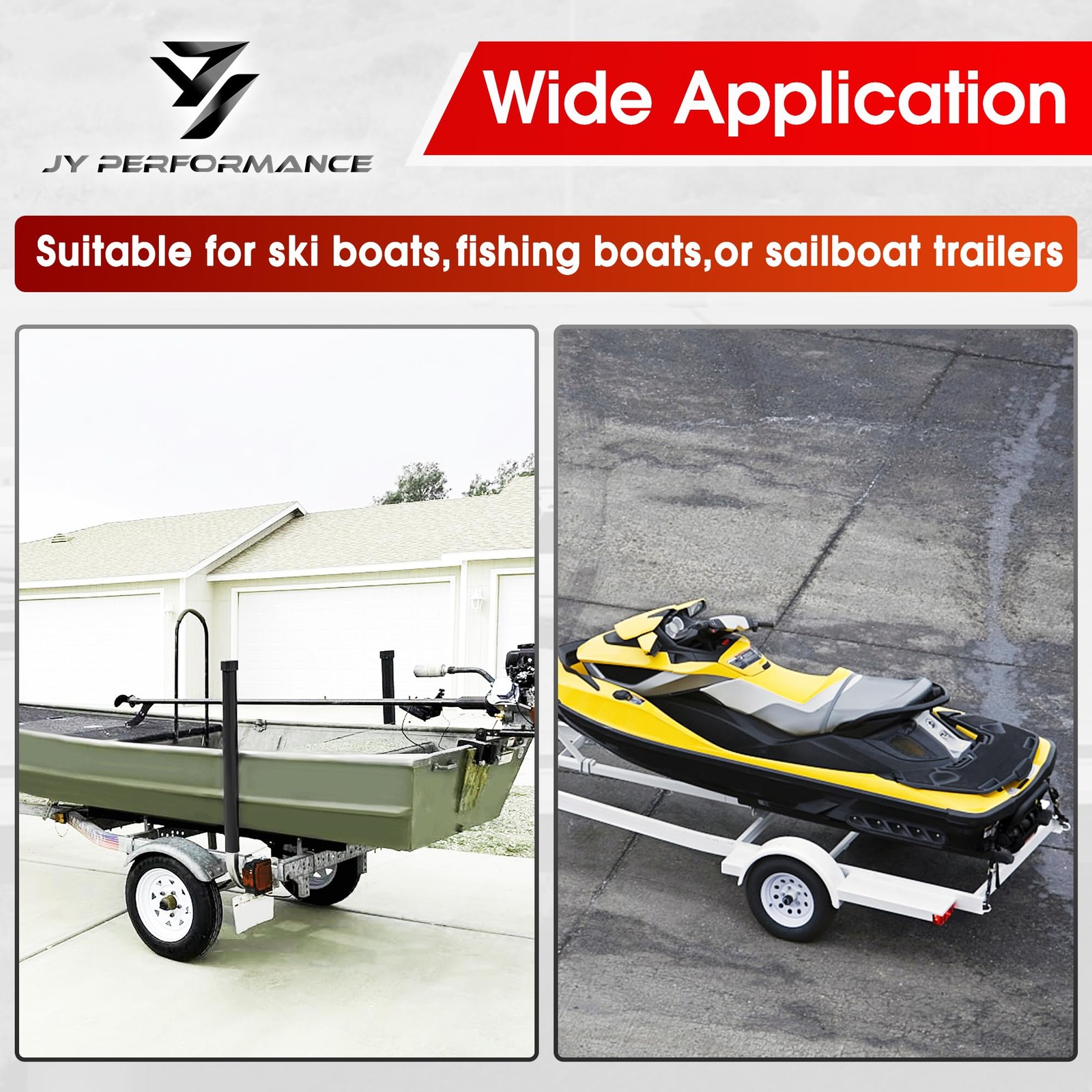 JY PERFORMANCE Boat Trailer Guide-ons, 40″/48″ Adjustable, Black