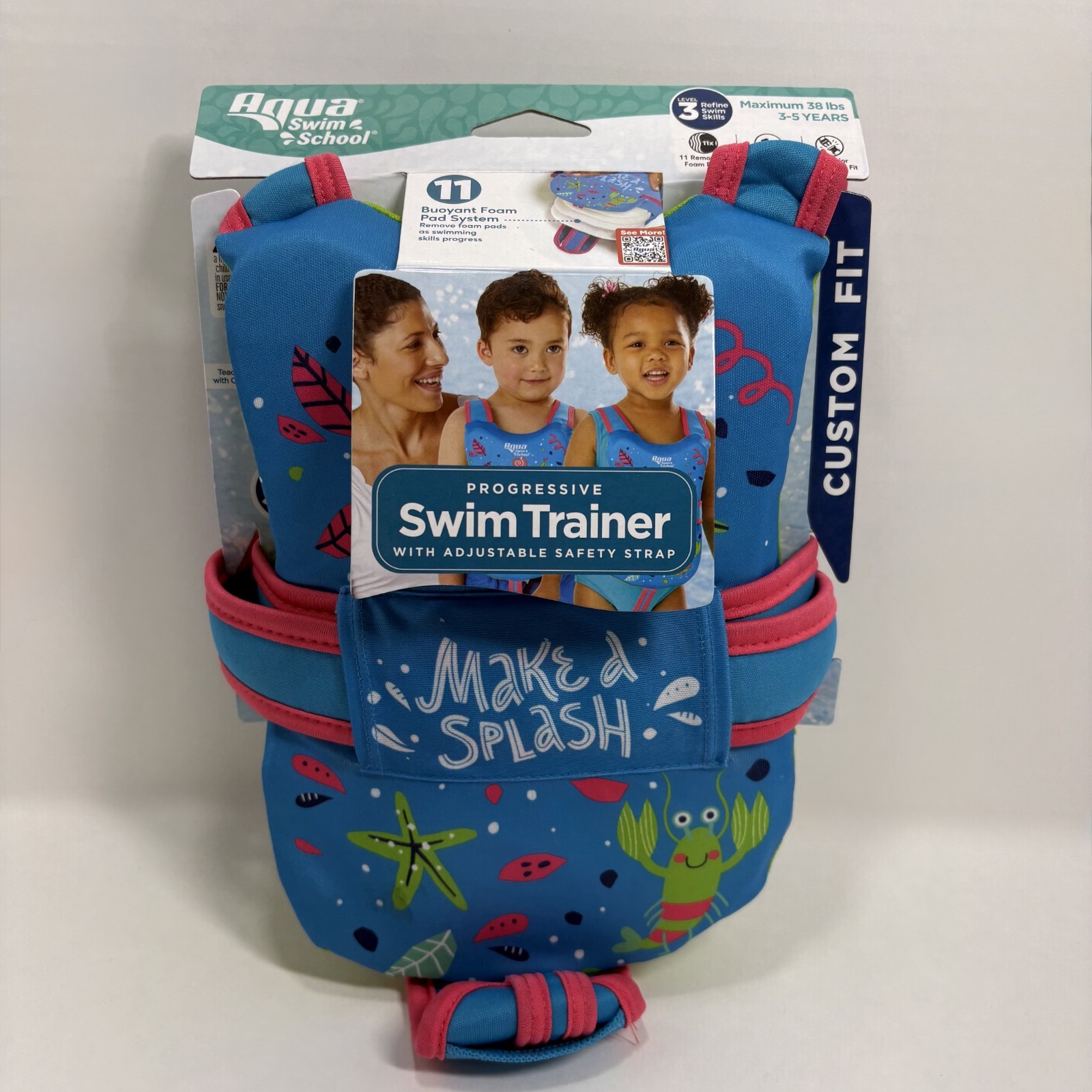 Aqua Swim School Progressive Swim Trainer Level 3 -38 Lbs Max 3-5 Years