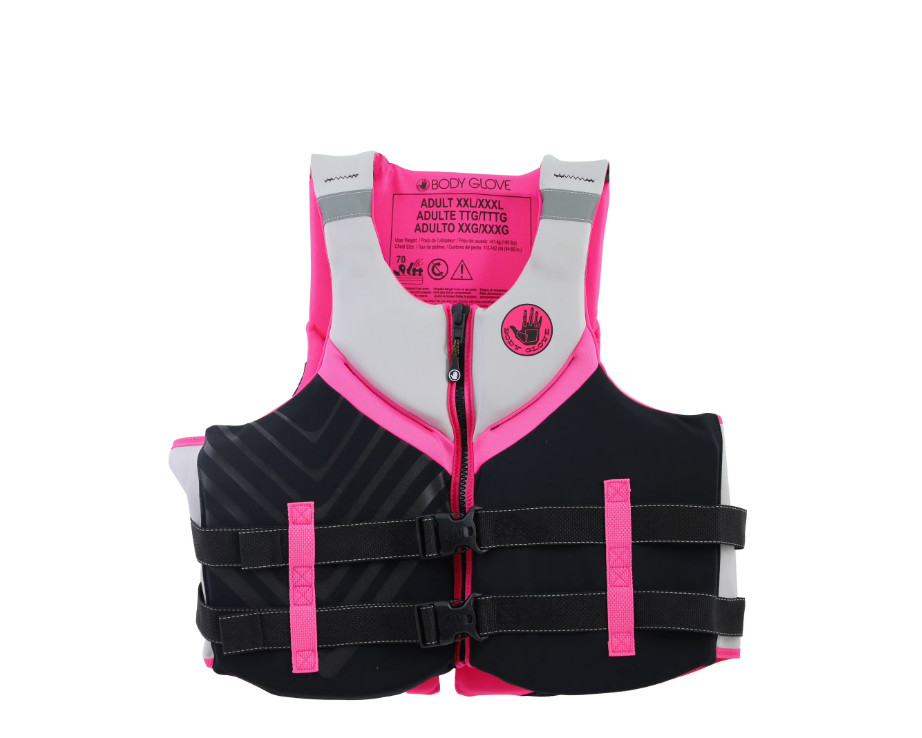 Body Glove Women’s Adult Neoprene PFD Life Jacket and Vest, Dual Size Pink