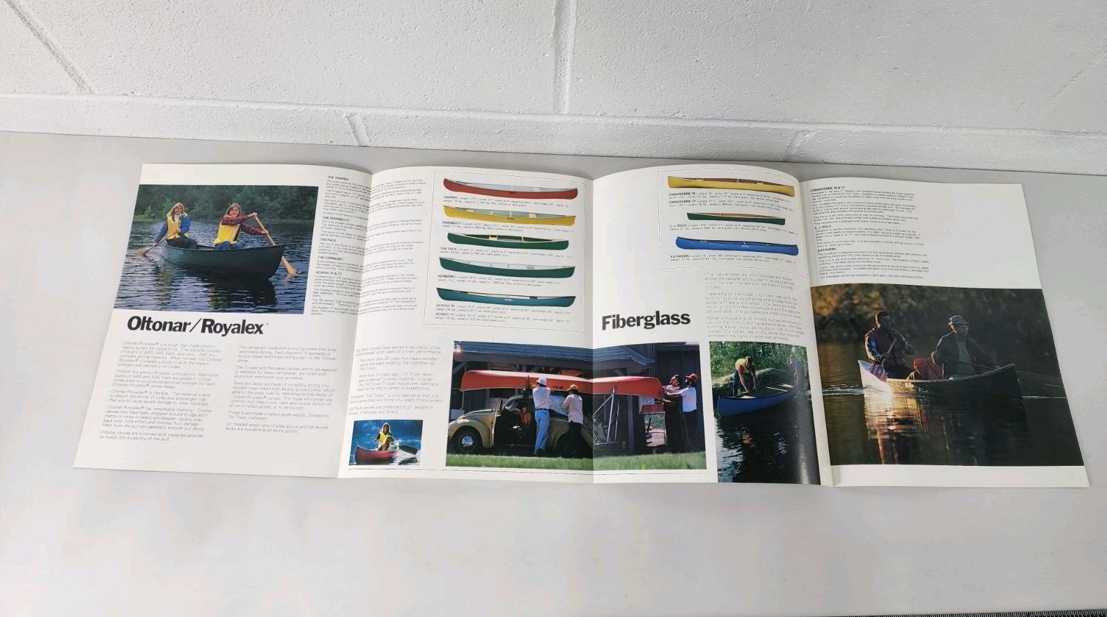 Vintage 1983 Old Town Canoe Fold-Out Brochure / Catalog