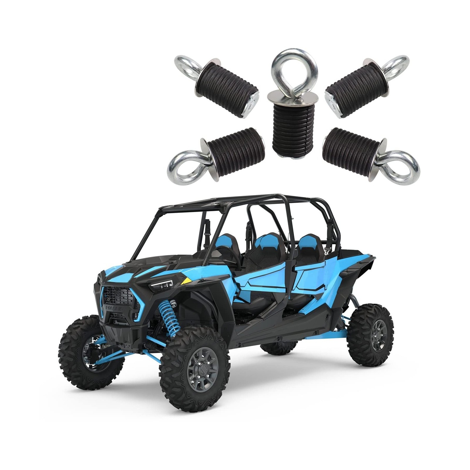 Tie Down Anchors Rubber Bed Anchors Compatible with Polaris RZR Sportsman ACE…