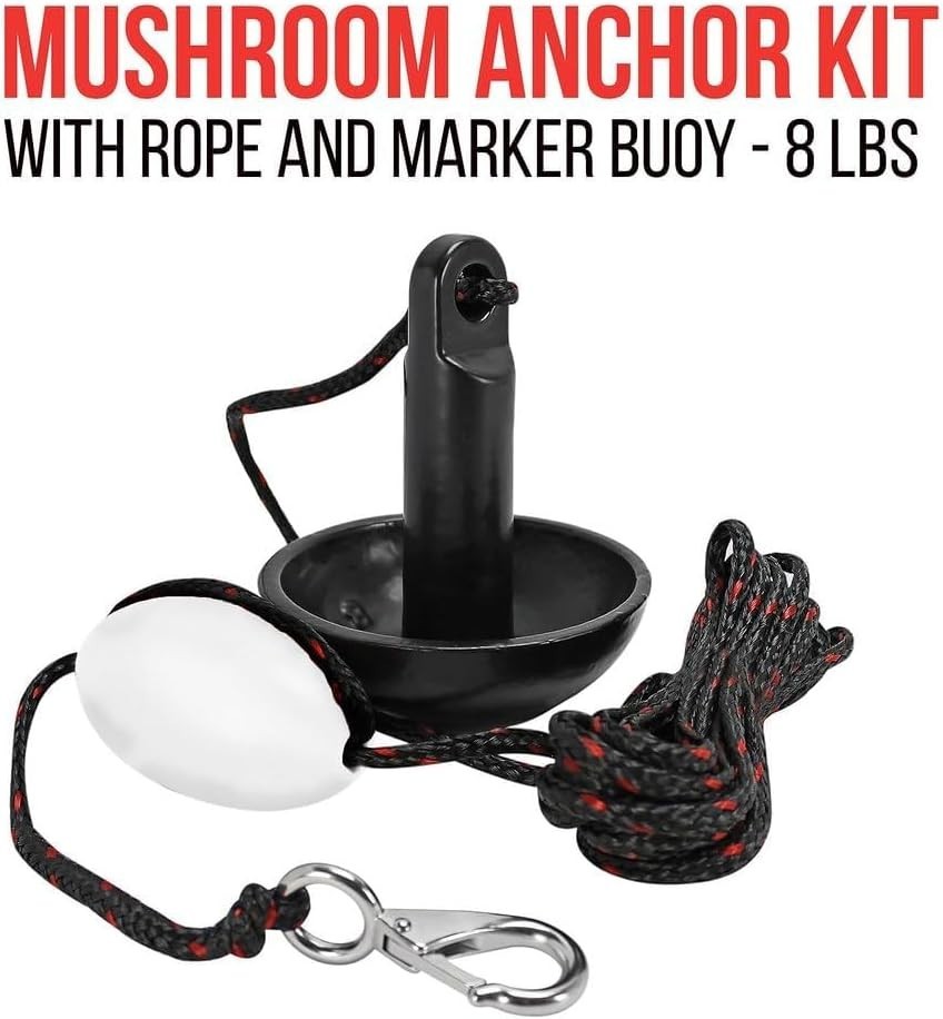 Anchor-Man 8 LB Folding Kayak Complete Grapnel Anchor – 10L Storage Kayak Anchor