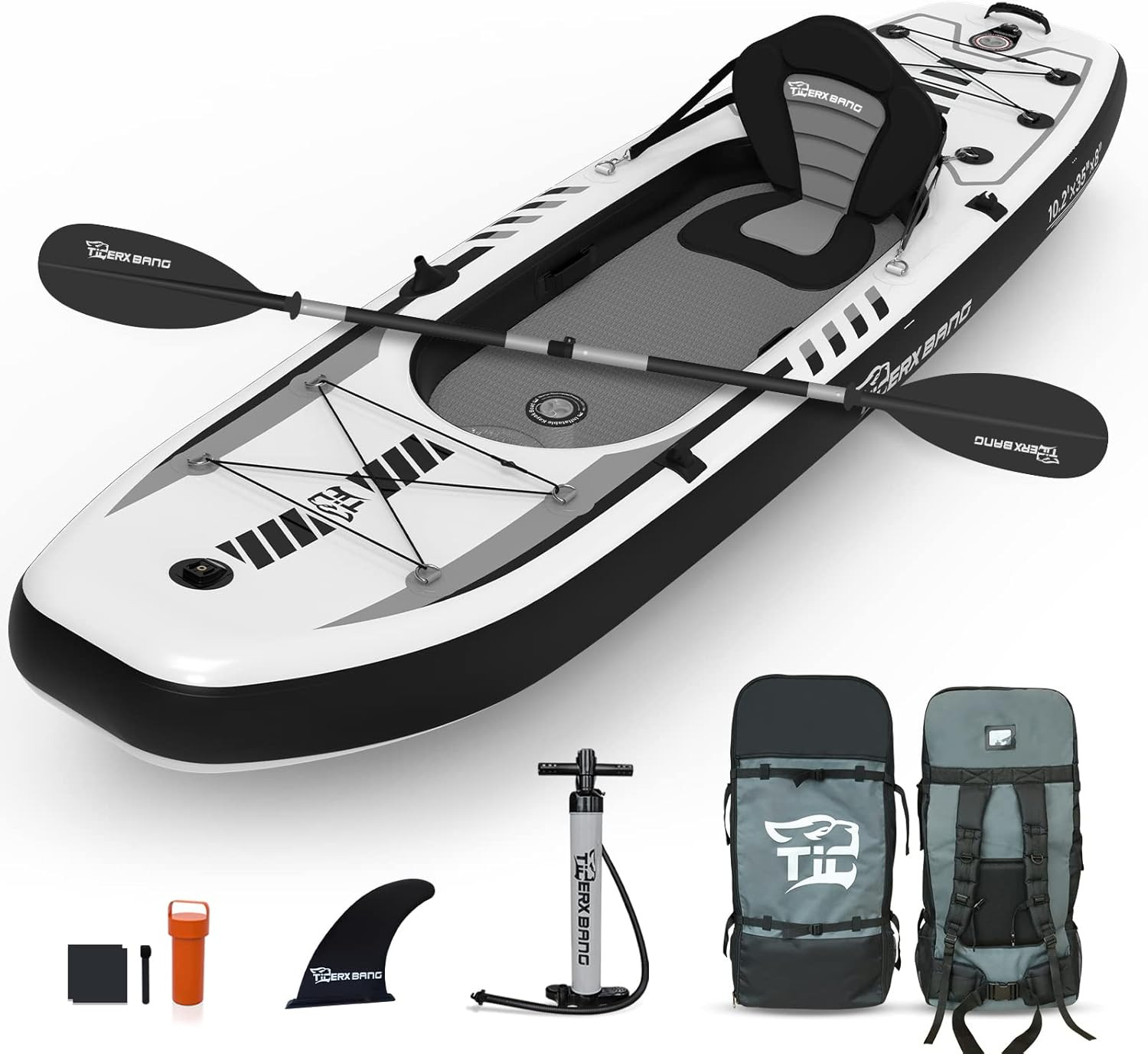 10.2’X35”X8” INFLATABLE KAYAK WITH DETACHABLE SEAT, SUP-KAYAK SET