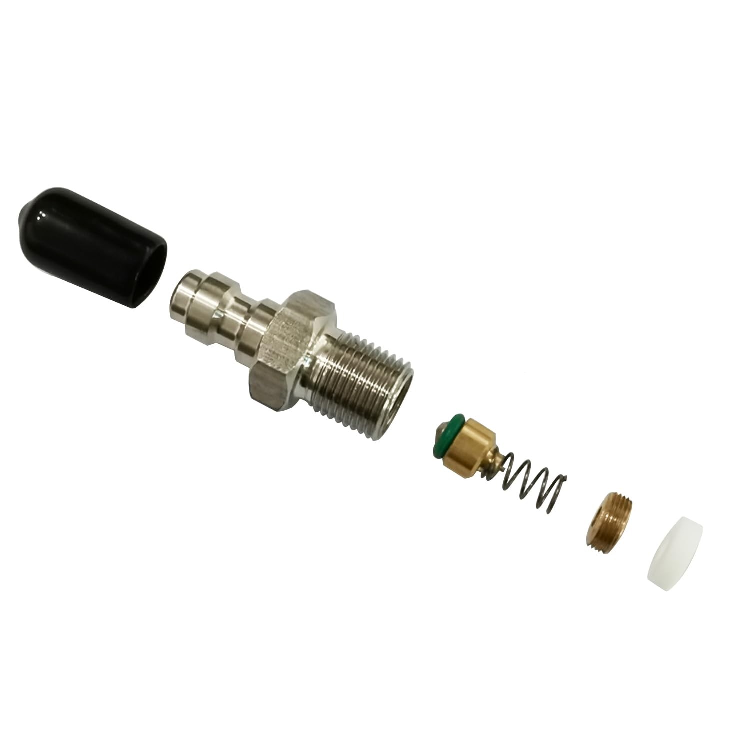 Aopkeo 8mm Fill Nipple Male Quick Disconnect Valve with One Way Foster Stainl…