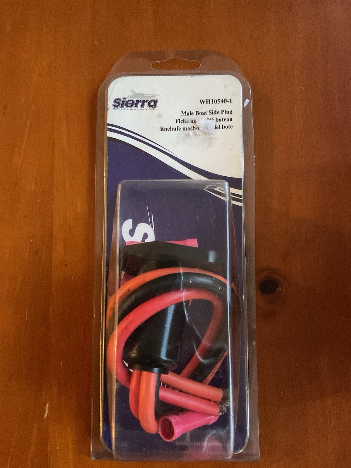 Boat Marine Sierra Male Boat Side Plug Part WH 10540-1 6” 24 Volt 8 Gauge