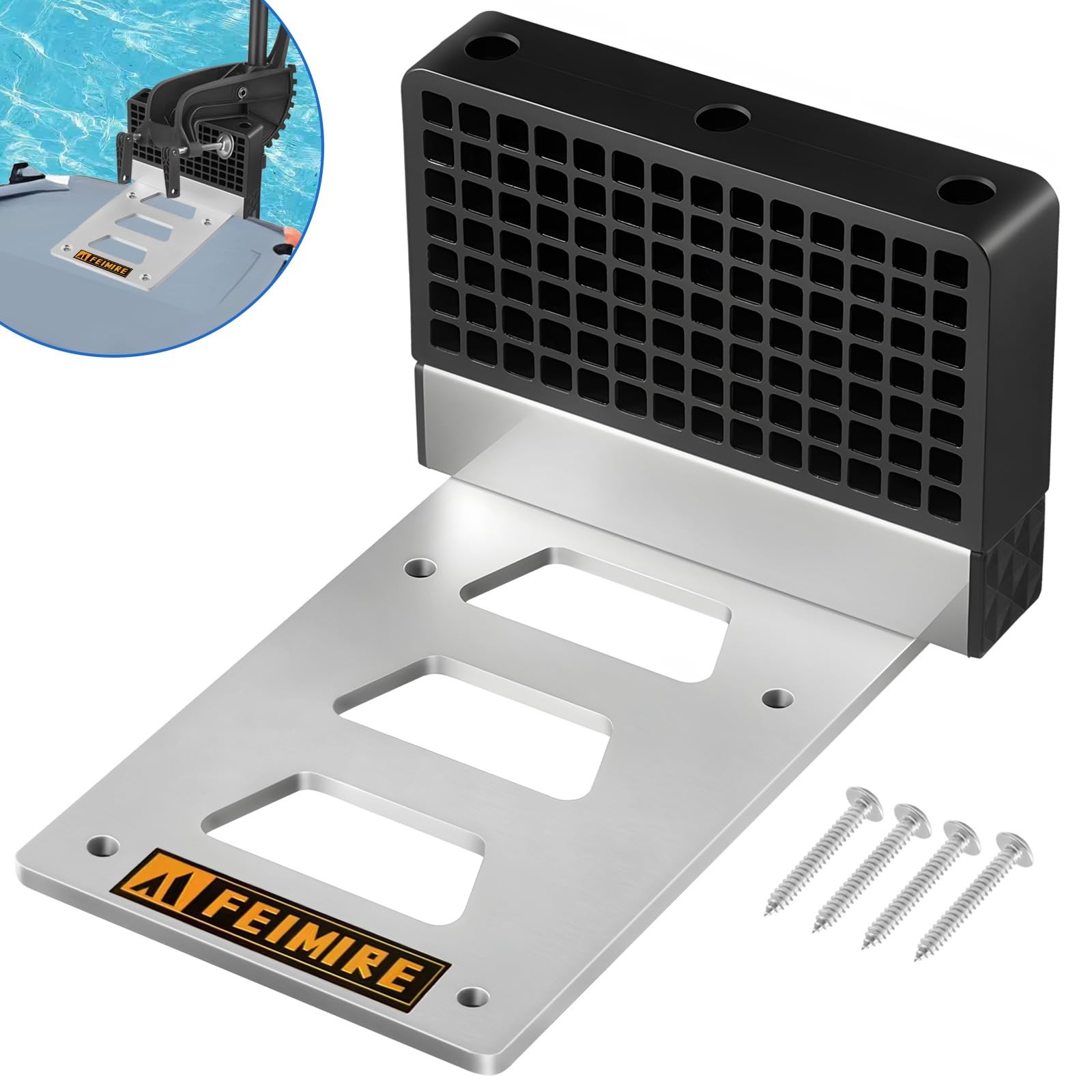 Universal Transom Trolling Motor Mount for Kayaks, Fit for Any Boat with A Flat