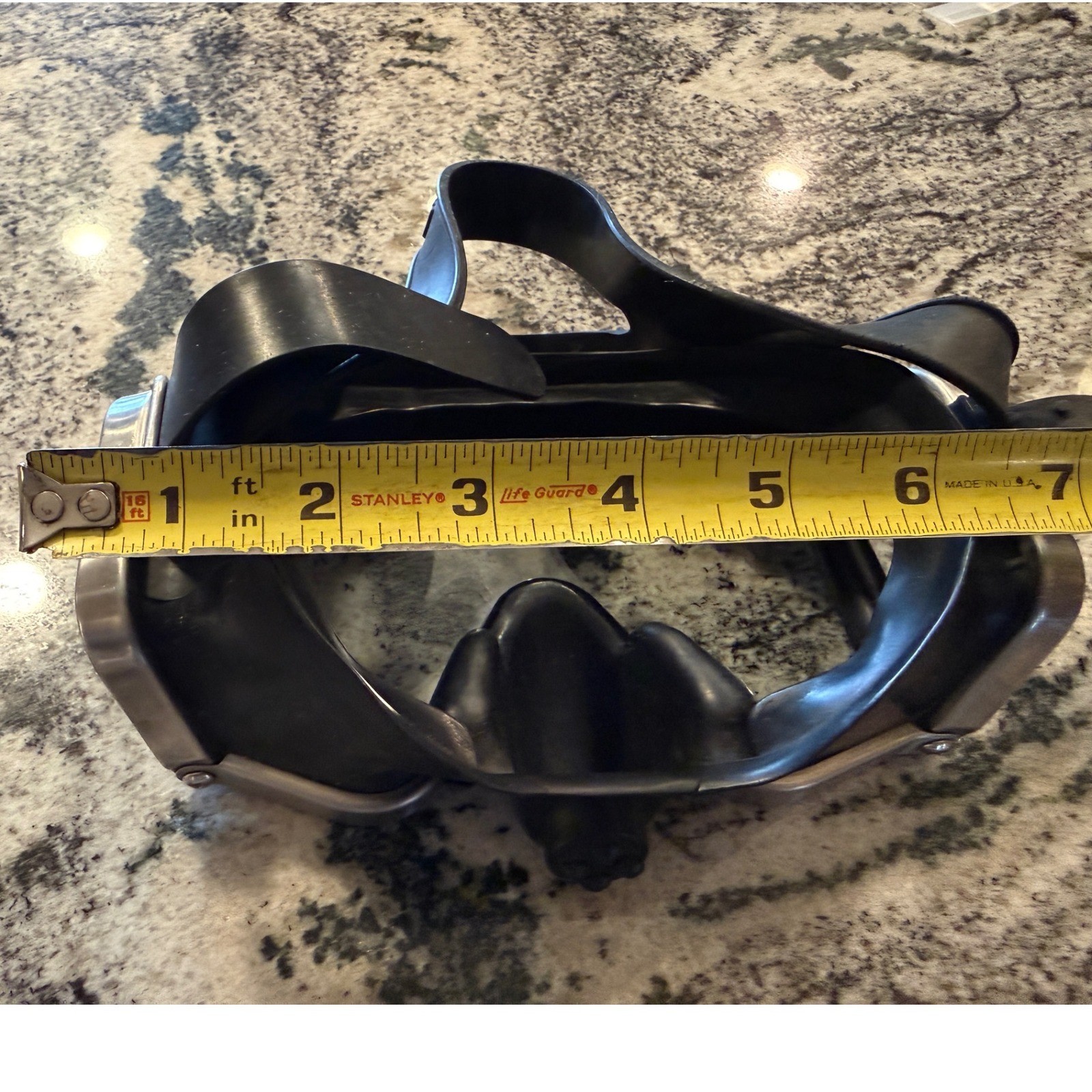 Kinugawa Vintage Scuba Diving Mask Stainless Steel Frame Black Rubber Japan