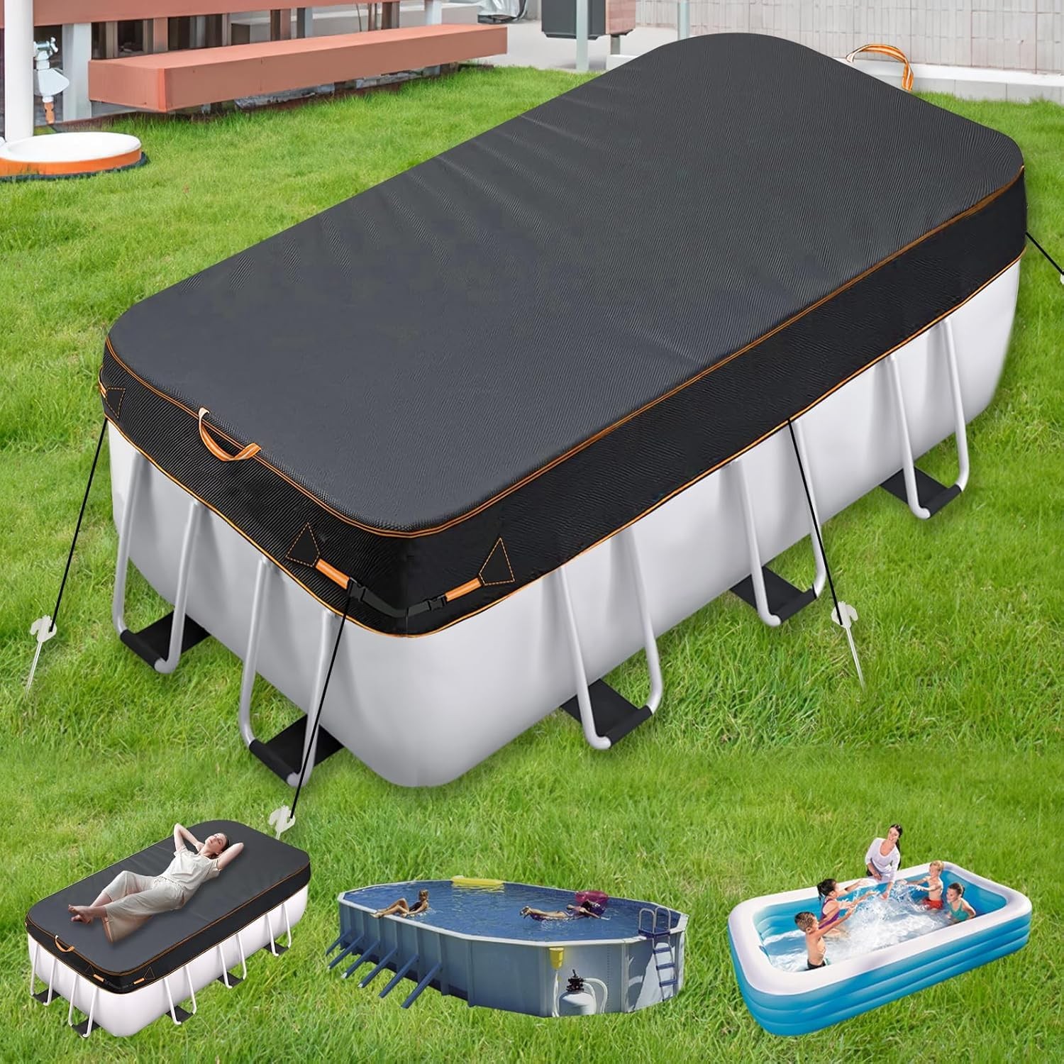 Neuradical 12×21 Ft Winter Oval Pool Covers for Above Ground Pools, Oval Pool…