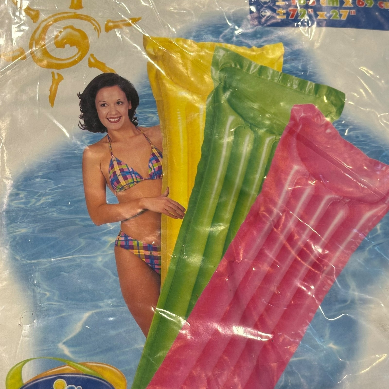 Vintage Intex The Wet Set Pool Float 72in x 27in Green 2006