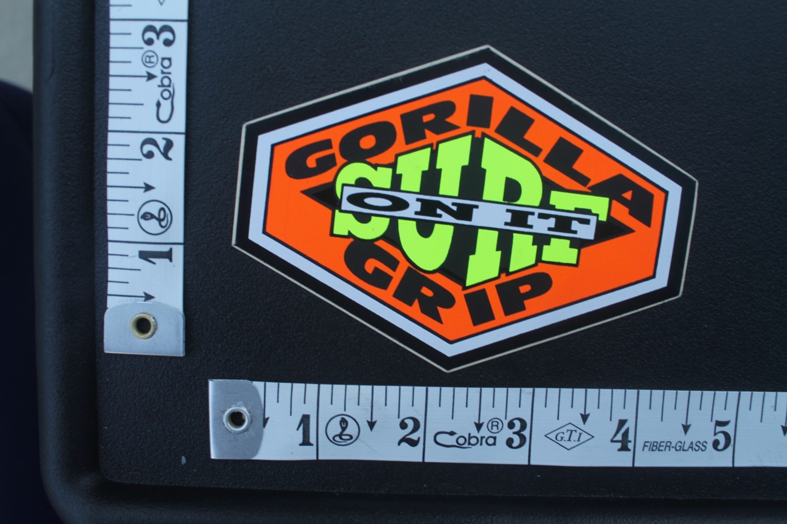 Gorilla Grip Surf On It Traction Wax Neon 80s Orange V9A Vintage Surfing STICKER