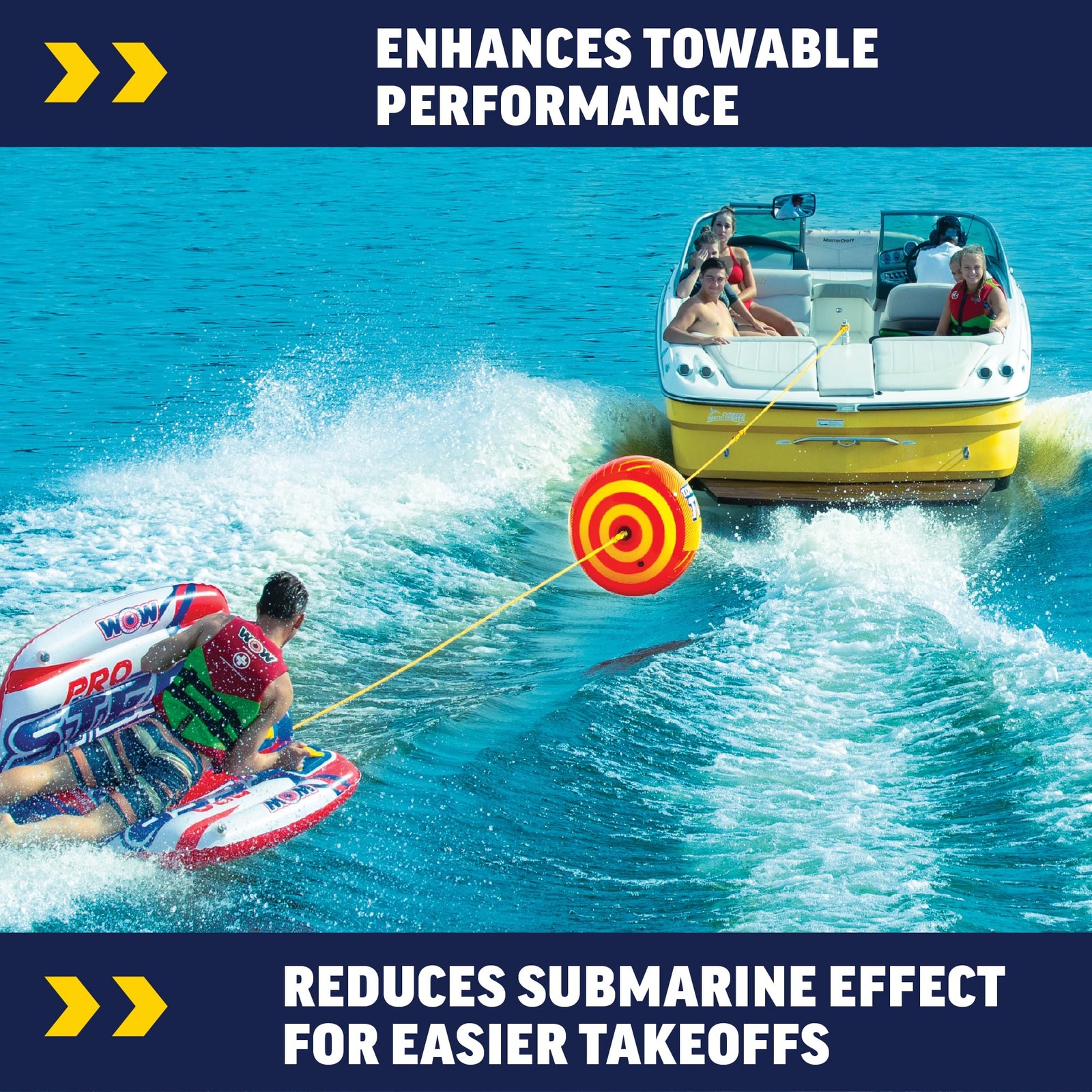 Wow Sports Wow Watersports Booster Ball Towable Tube 60 Ft 4150 Lb Break