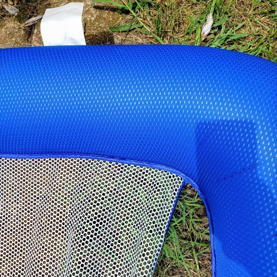 Aqua 3-in-1 Pool Float Lounge Chair Inflate Mesh Hammock Blue Floral Pineapple