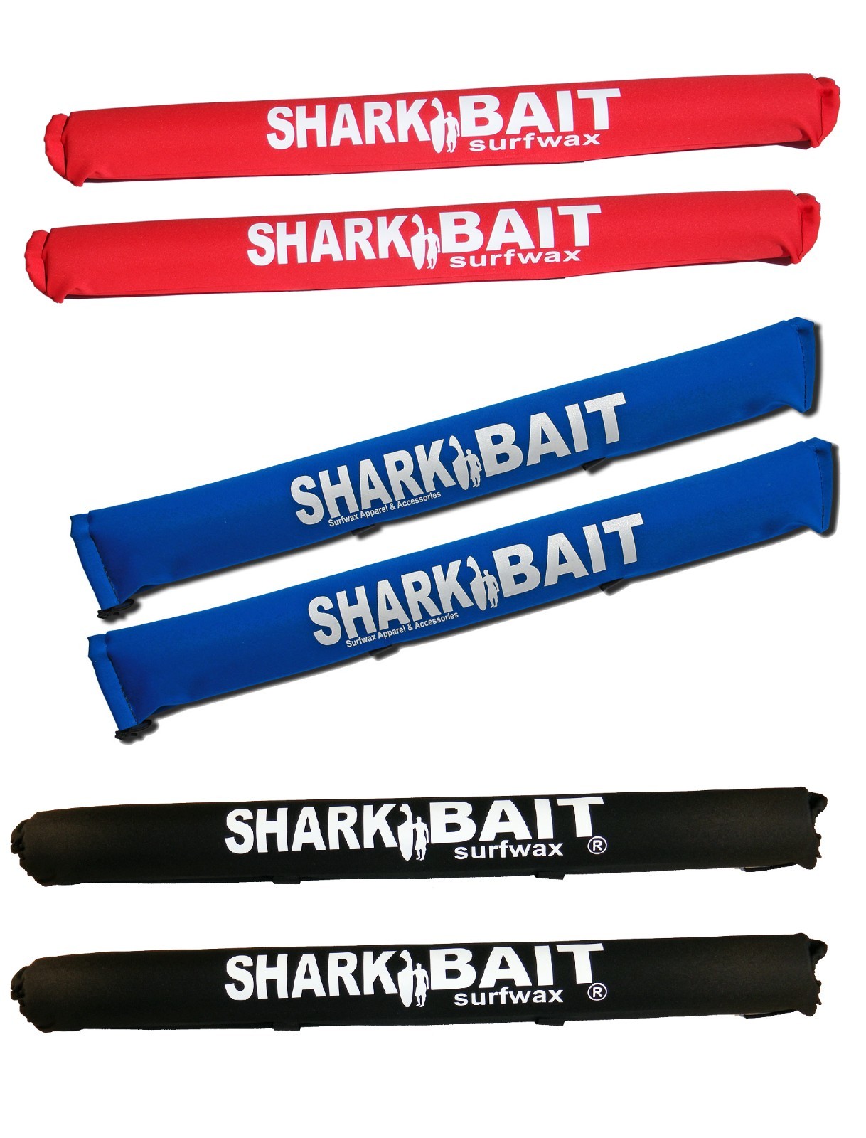 30″ SHARKBAIT AERO roof rack pads Black for 2 -3 inch bars For SUP & Surfboards