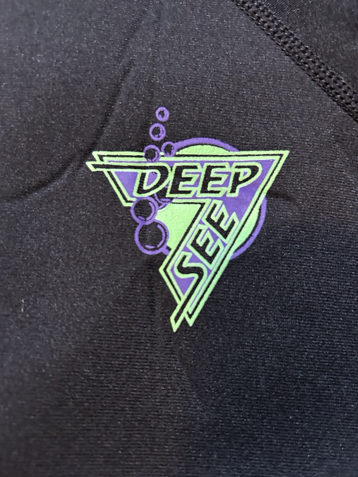 Deep See Youth Shorty Wetsuit Black / Neon Green Size XS
