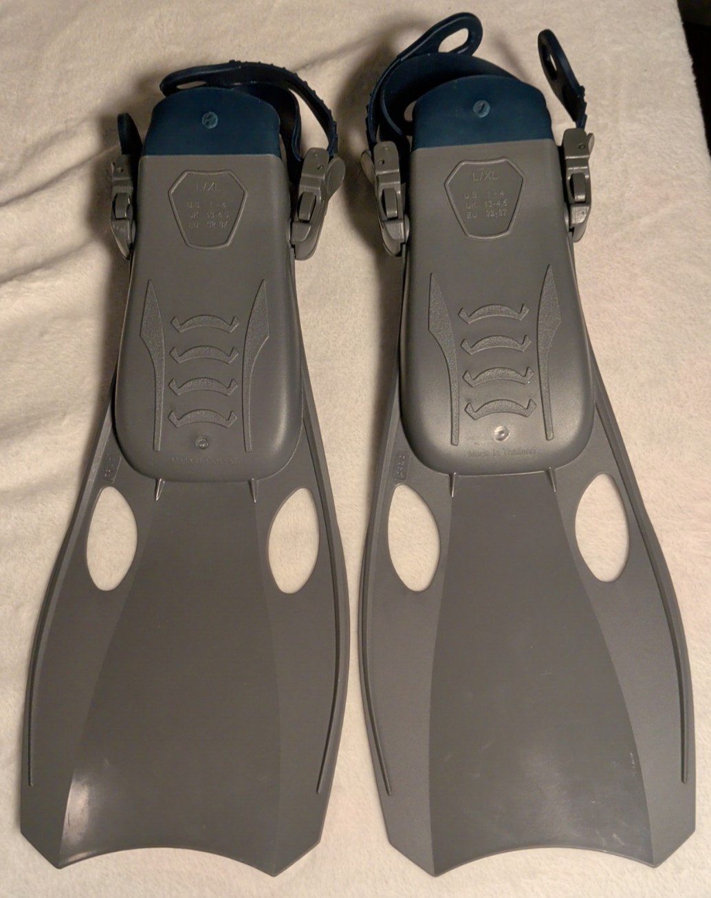 U.S. Divers Avila Jr Snorkeling Fins Only Blue Gray Kids Large/XL 1-4