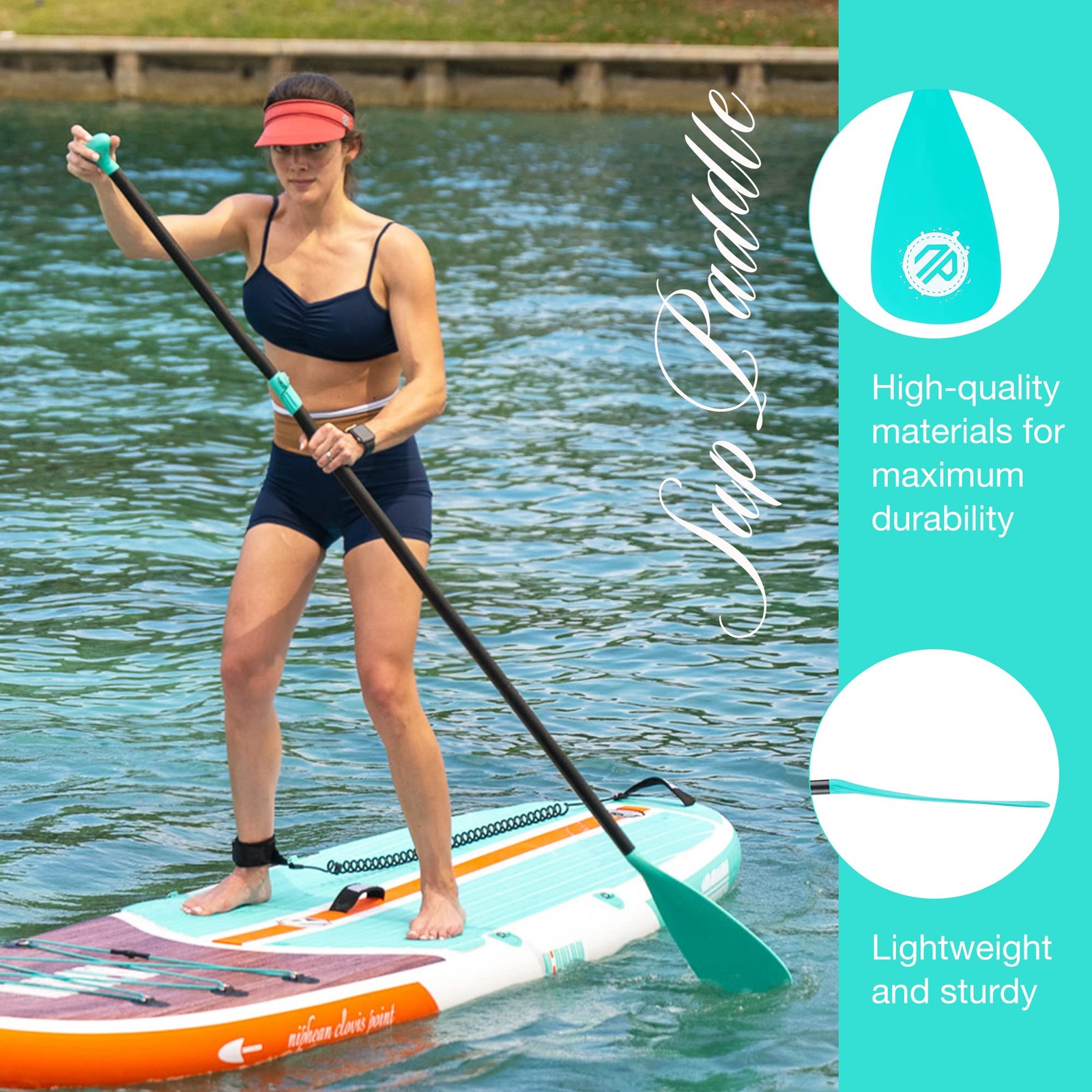 3-Piece Sup Paddle, Adjustable Paddle Board Paddles, Lightweight Kayak Paddle…