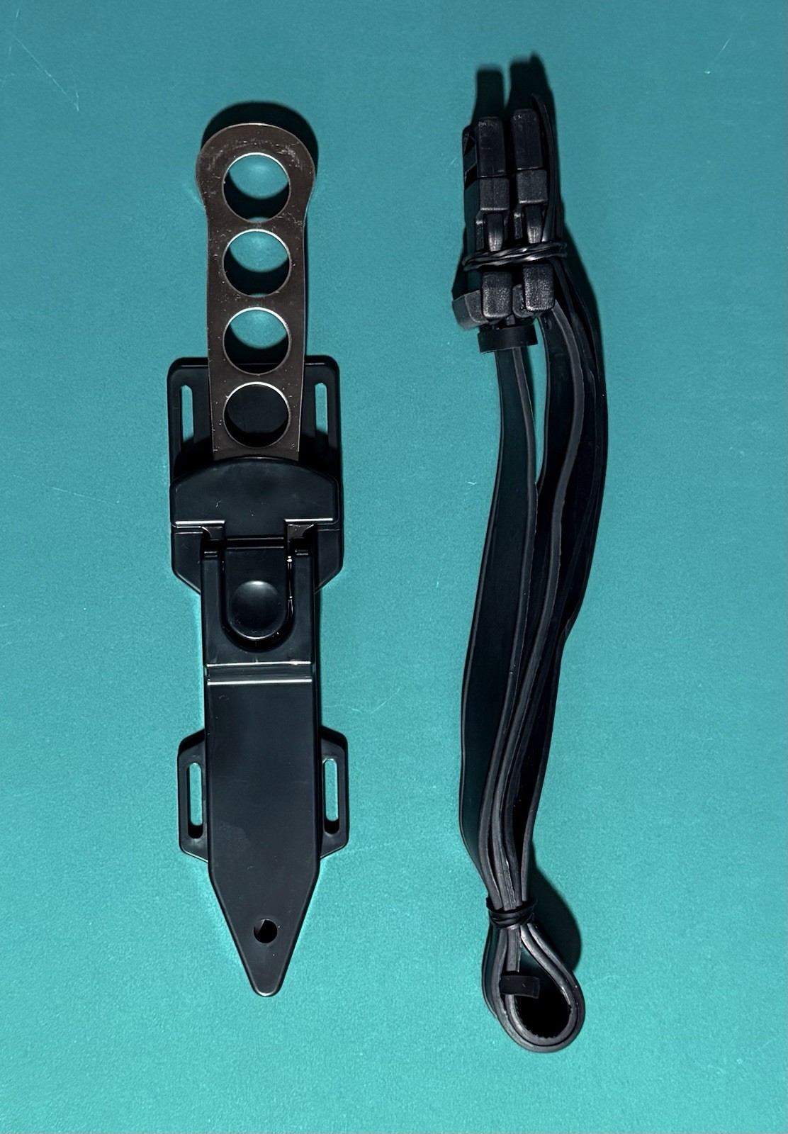 Stainless Steel Skeleton Knife with Case and Rubber Leg Straps New! Not packaged