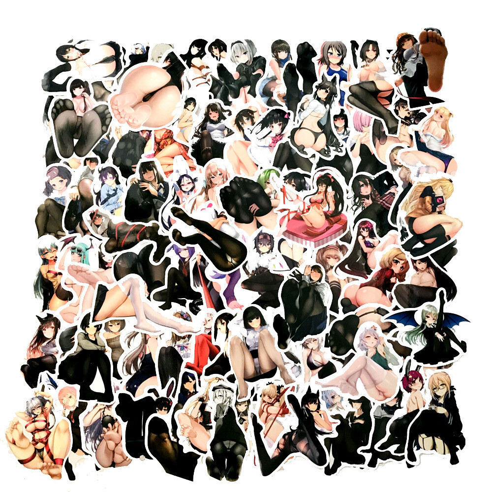 100 Sexy Legs Anime Girls Stickers Waifu Women Hentai Ahegao Feet Vinyl