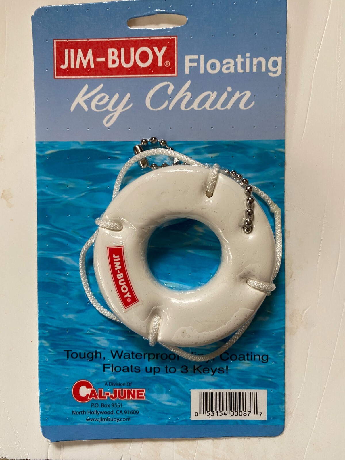 Jim Buoy Floating Life Ring Key Chain – White or Orange