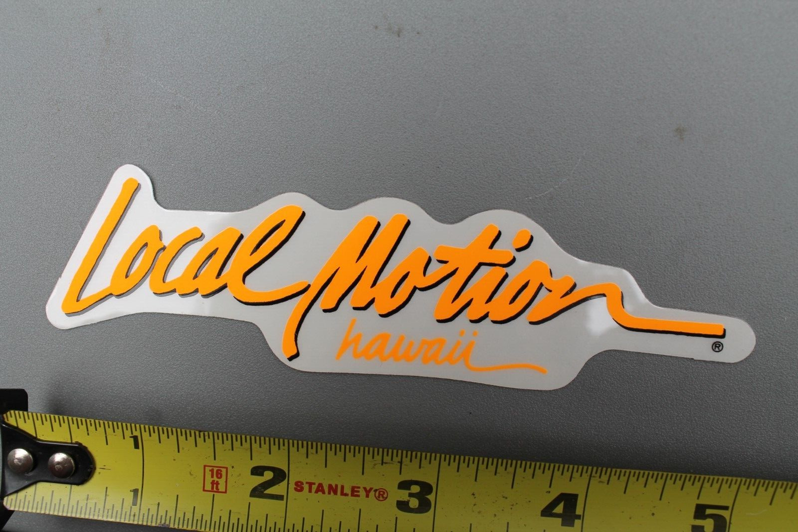 Local Motion Hawaii Clear Neon Orange Aloha OG 80’s LM2 Vintage Surfing STICKER