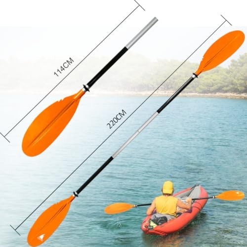 Karltion Adjustable Kayak Paddle Aluminum Alloy Shaft Glass Fiber Blade