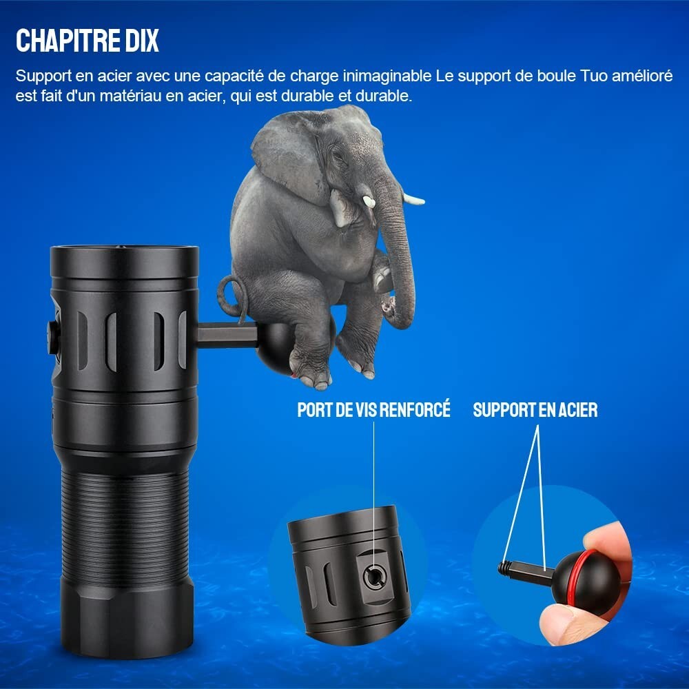 TrustFire DF35 Scuba Diving Light 2350 Lumen Dive Light 100m Snorkeling Light