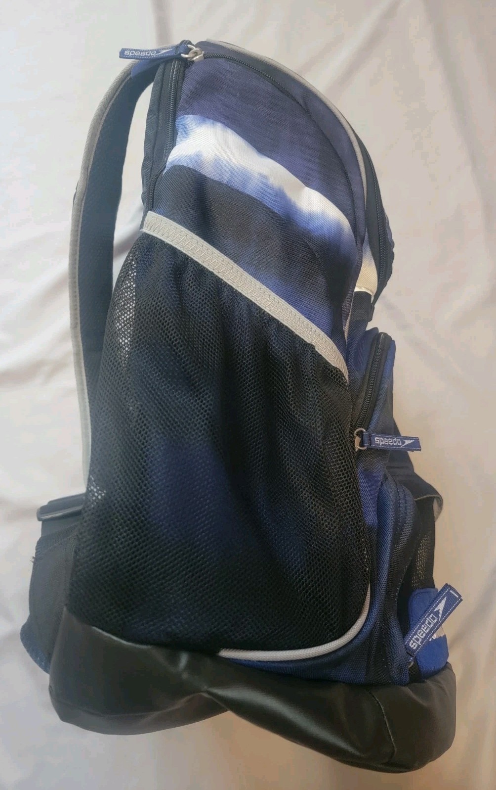 Speedo Teamster 35L Swim Gear Backpack w/ Dirt Bag Blue Purple Wet Swimming Pool