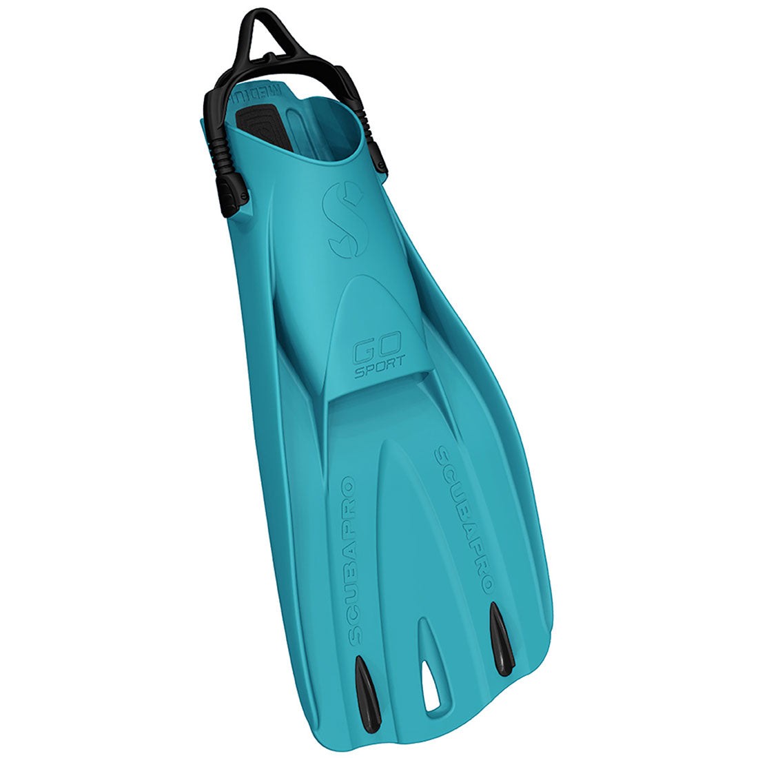 Open Box ScubaPro GO Sport Dive Fins, Turquoise, X-Small