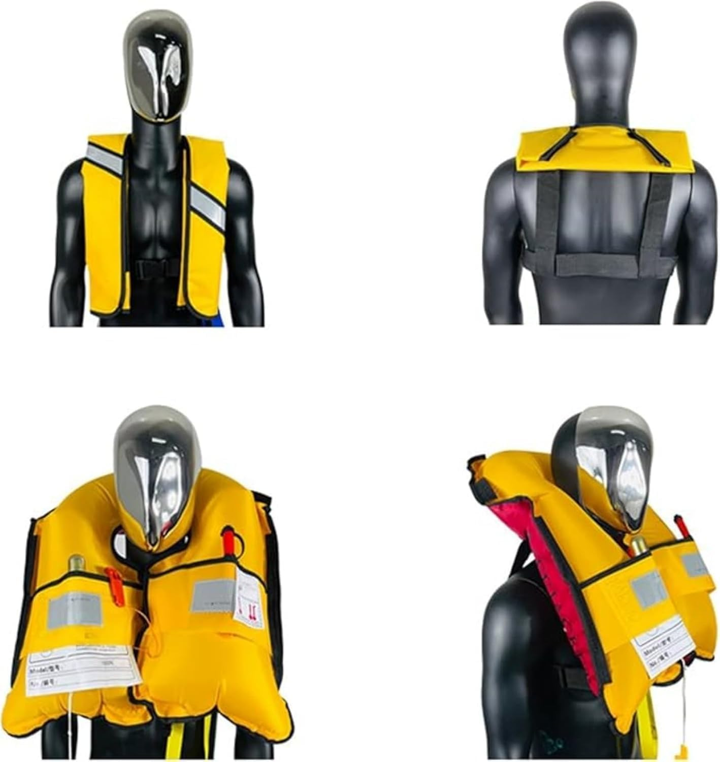 3-Pack 150N Automatic Inflatable Life Jacket for Adults – Adjustable Buoyancy Ve