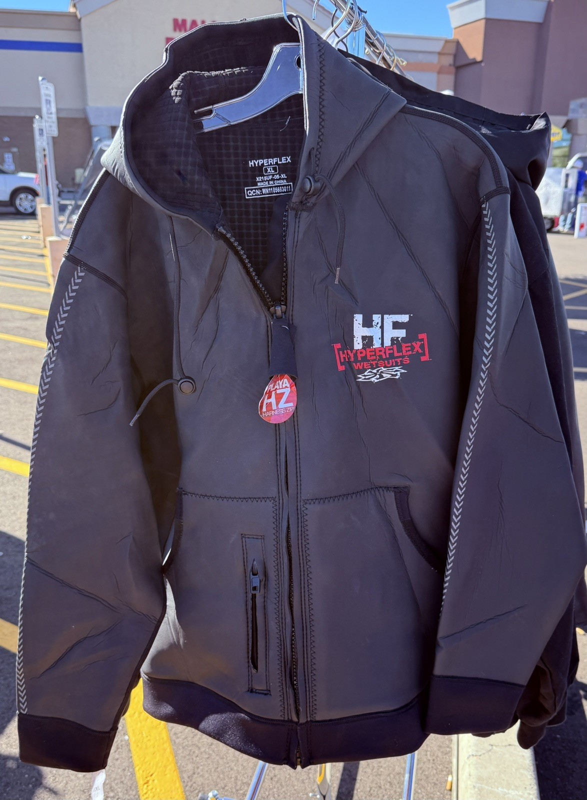 Hyperflex Playa 2mm Neoprene Scuba Zip up Hoodie/Jacket – Black & Red