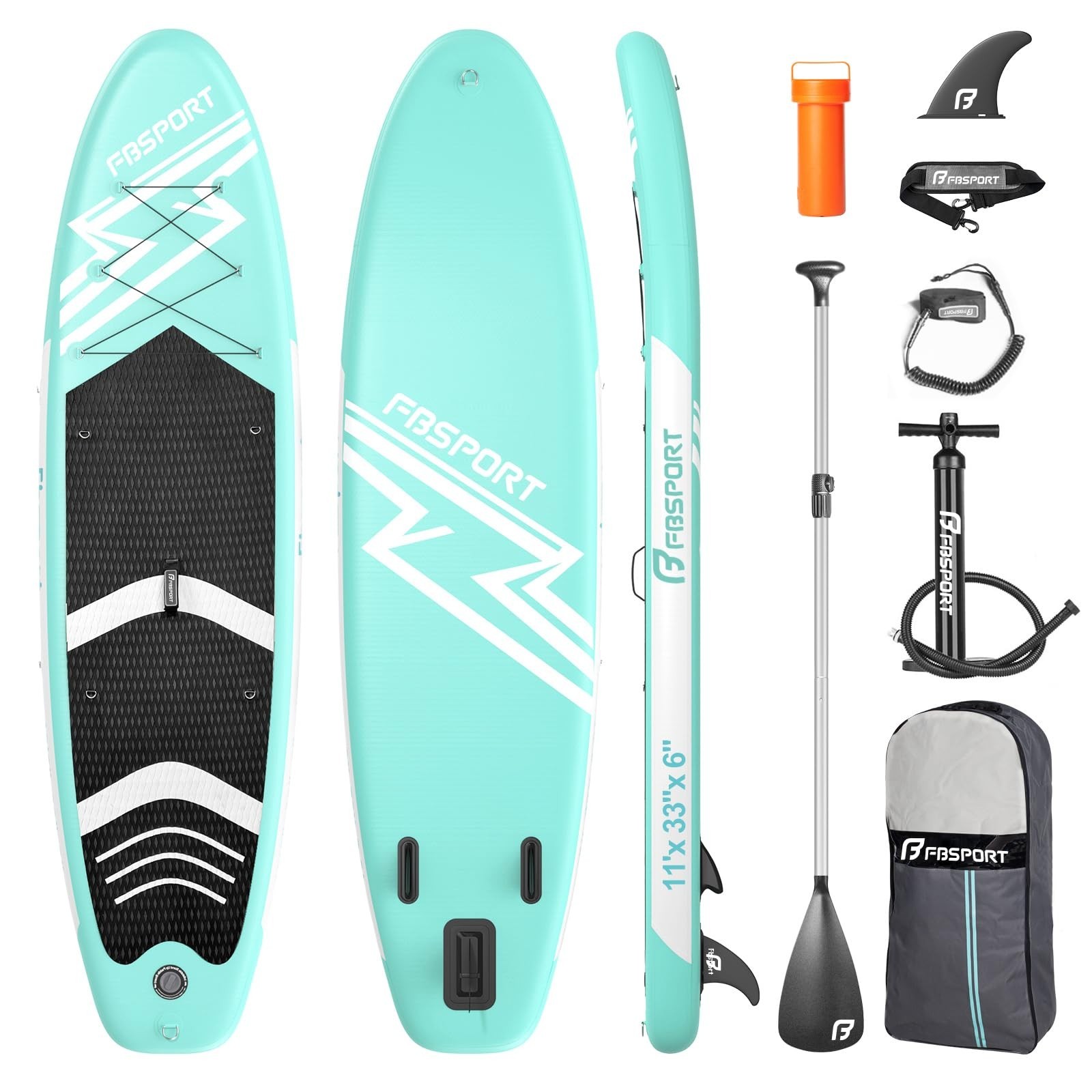 11′ Premium Stand Up Paddle Board – Yoga SUP with Accessories, Non-Slip Deck, Ca