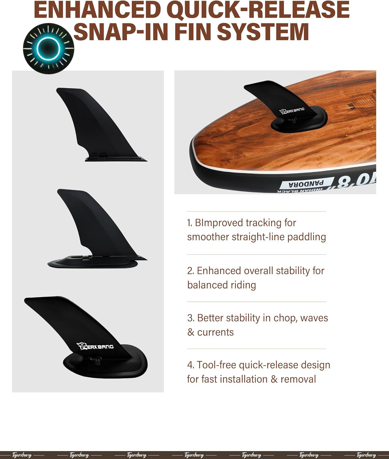 TIGERXBANG Paddle Board 10.8′ Stand Up Paddle Board with Premium Complete In…
