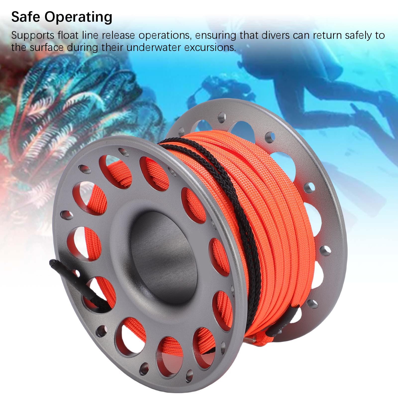 1 Piece 30m Scuba Diving Reel Lightweight & Durable For Divers Aluminum For CHU