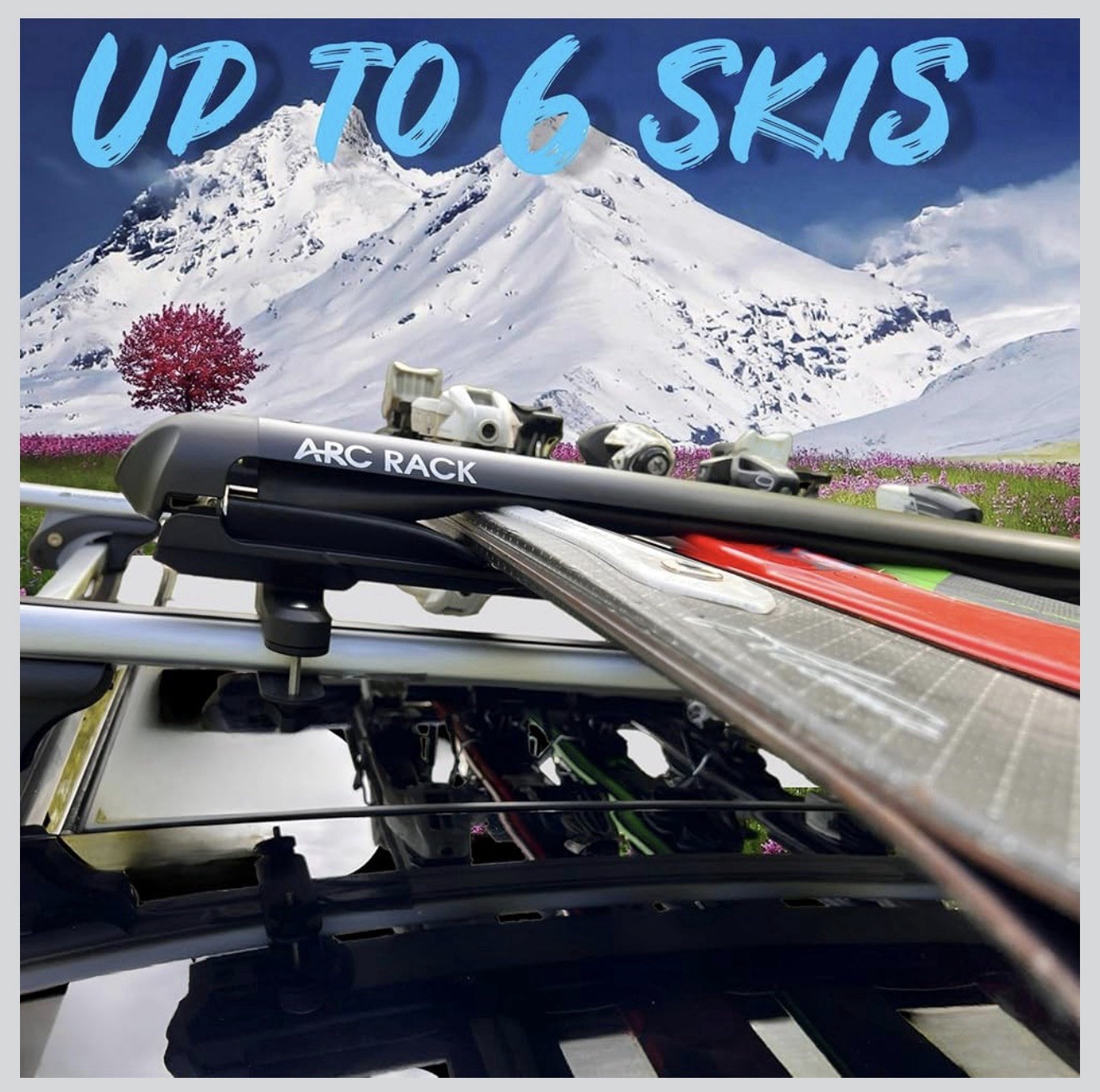 ARC RACK 36″ (Black) Low Profile Ski Rack for Car Roof & Snowboard Roof Rack