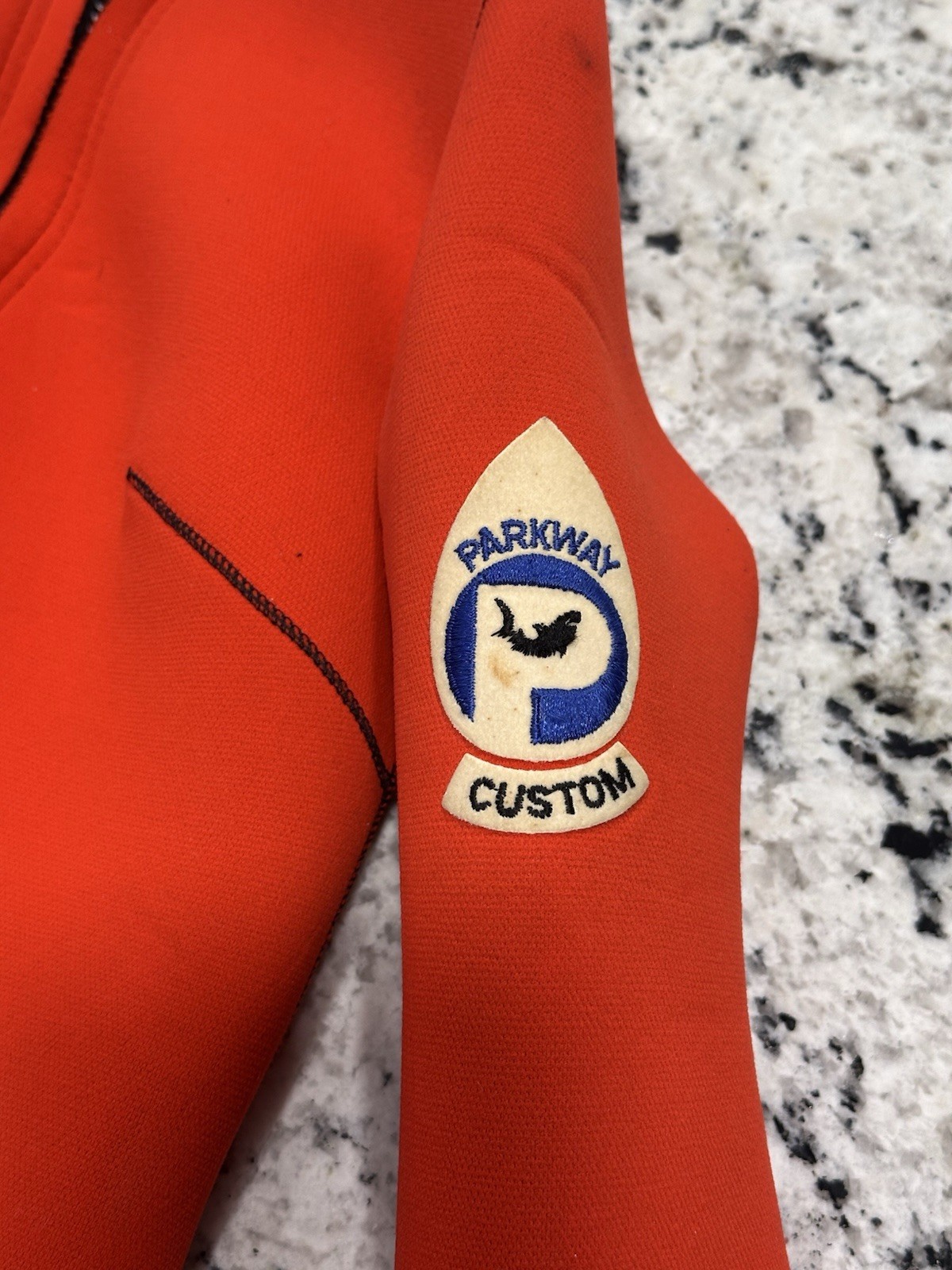 VTG Parkway Custom 3 Piece Scuba Dive Suit Beavertail Orange Neoprene Jacket Set