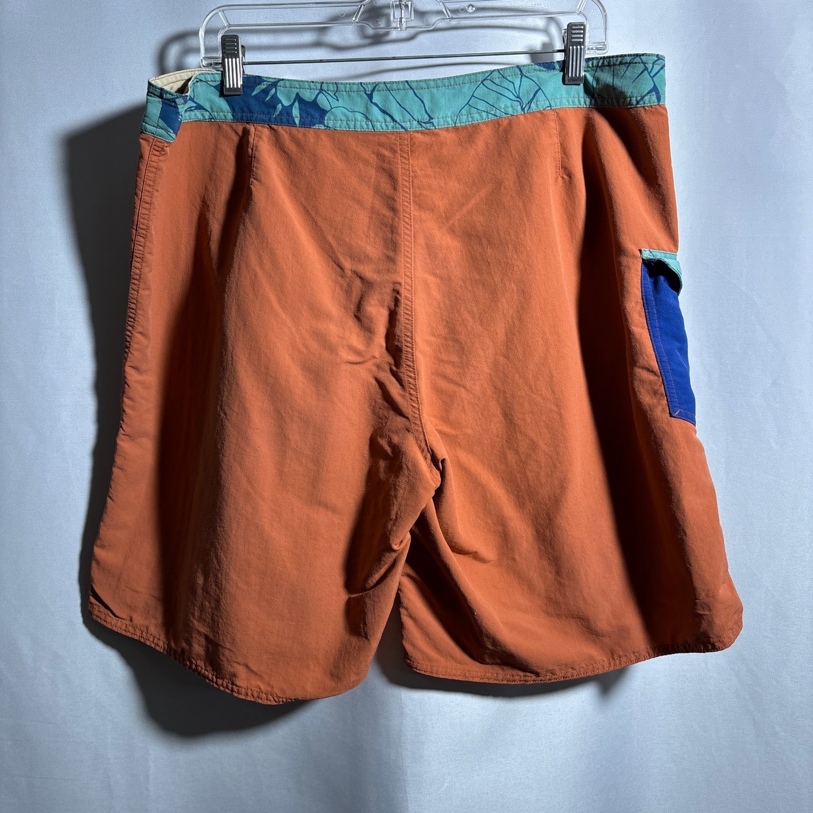 Patagonia Orange Boardshorts M’s Patch Pocket Wavefarer Mens 38 Swim Shorts