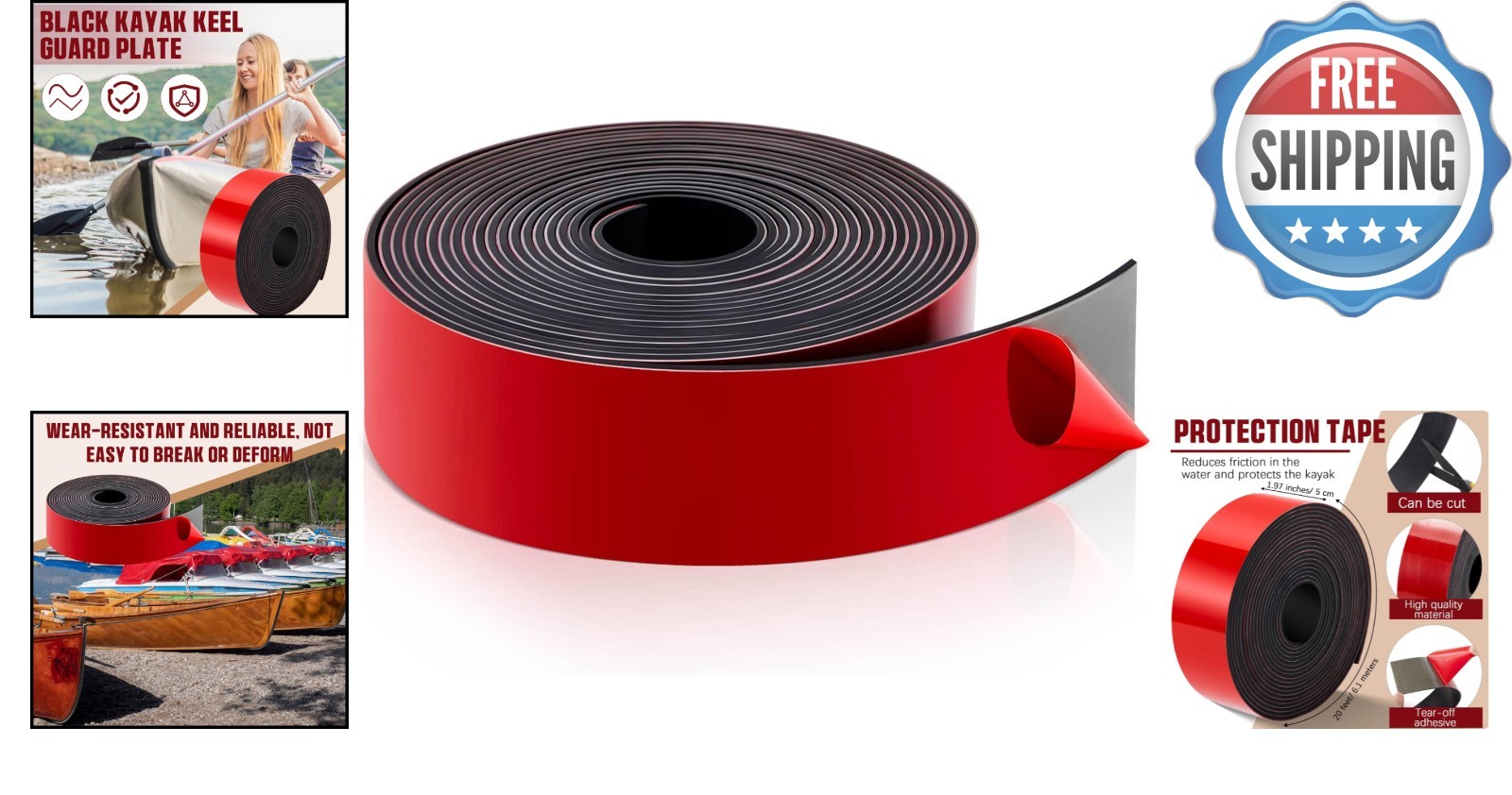 Self-Adhesive 20ft Keel Guard for Kayaks – Protect Your Boat from Scratches