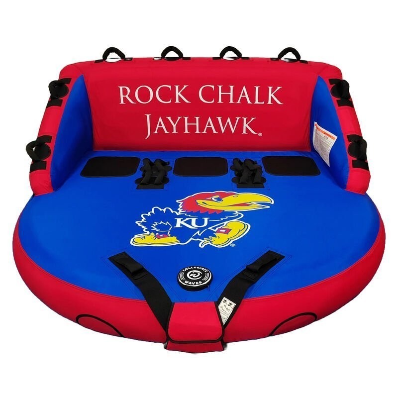 Collegiate Waves “The Coach” 3-Person Towable Tube – Inflatable Couch Style Boat