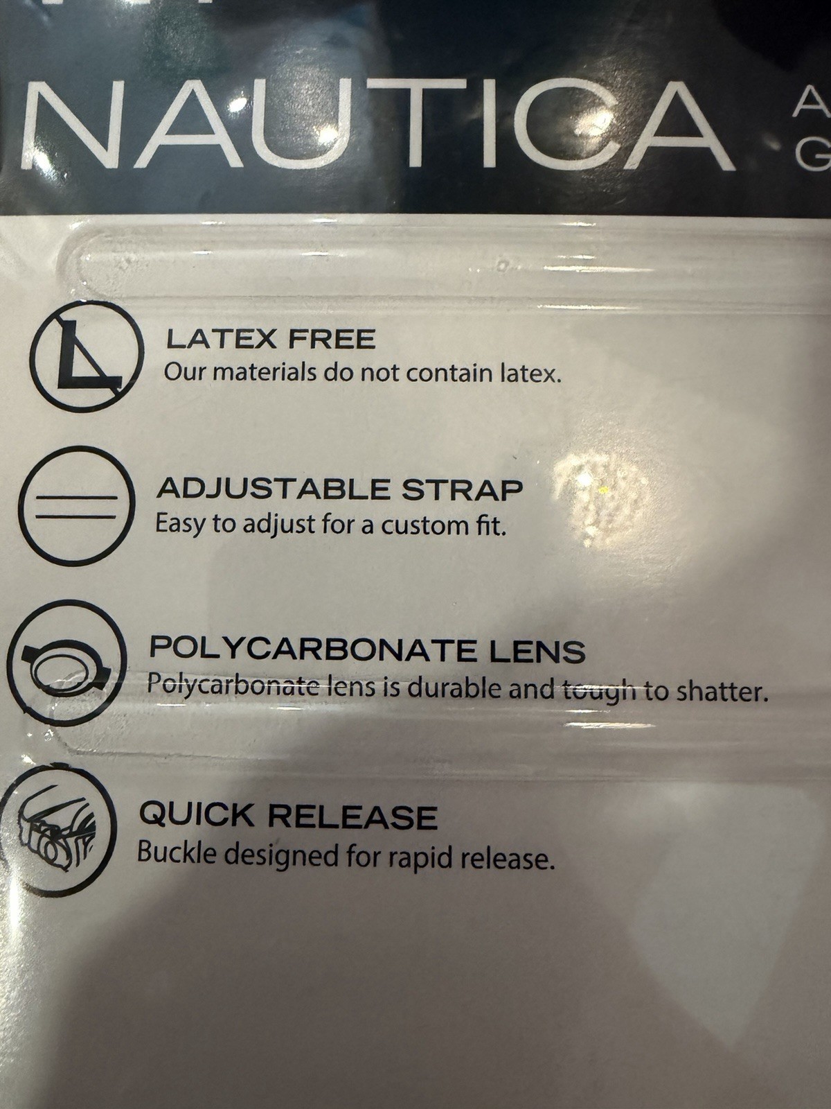 Nautica Goggle and Mask Adult Size 2 Piece Set Latex Free Adjustable Strap New