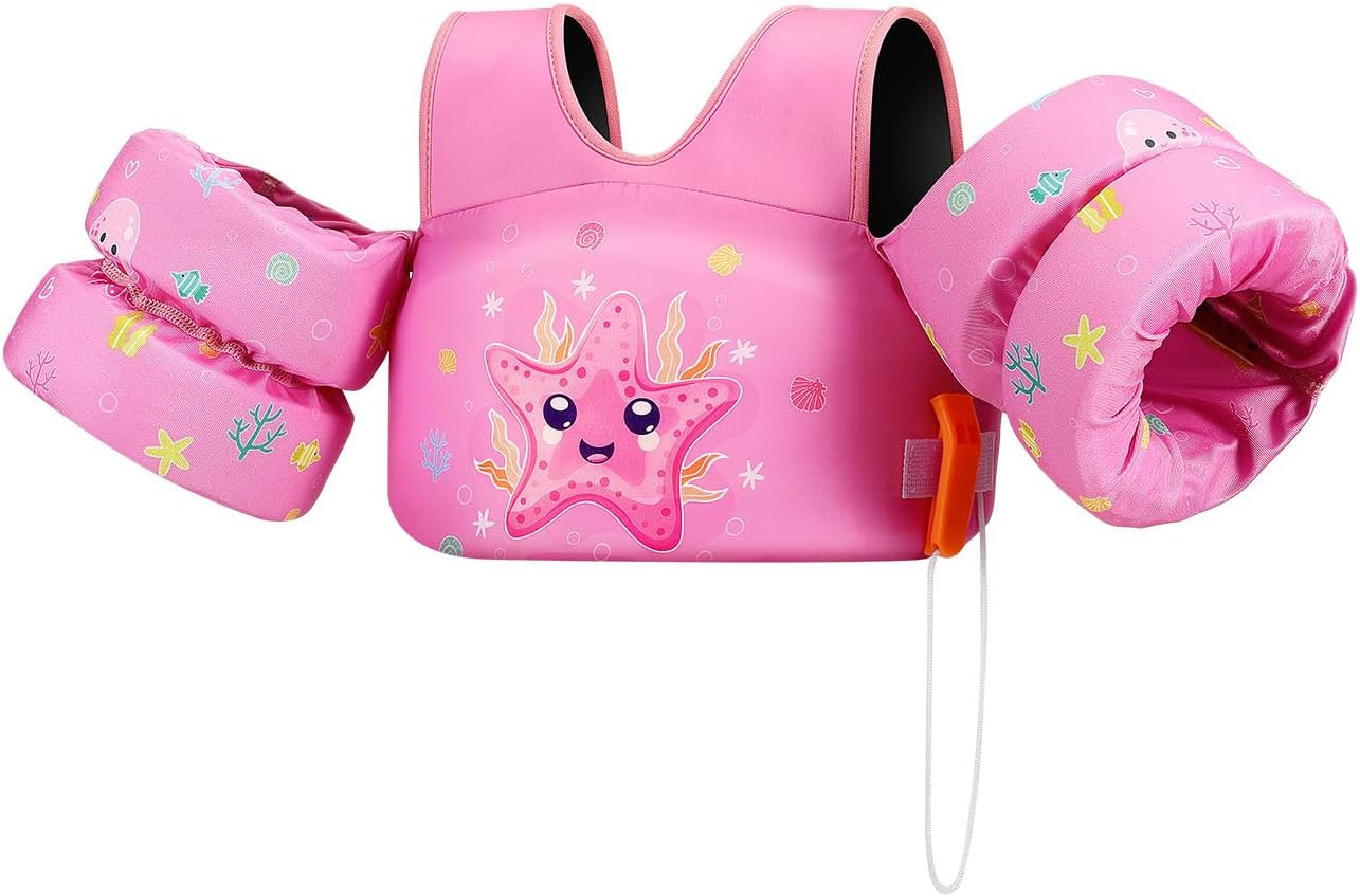 Swim Vest for Kids, Toddler Pool Floaties, Baby Arm Floaties with Adjustable Str
